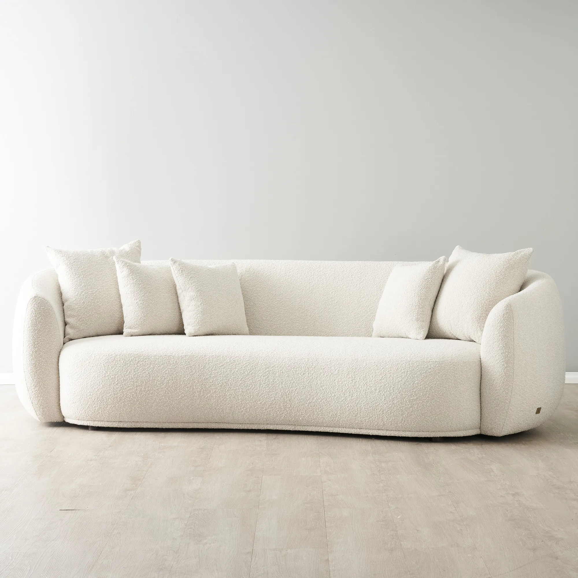 Everett Cream Boucle 3-Seater Sofa