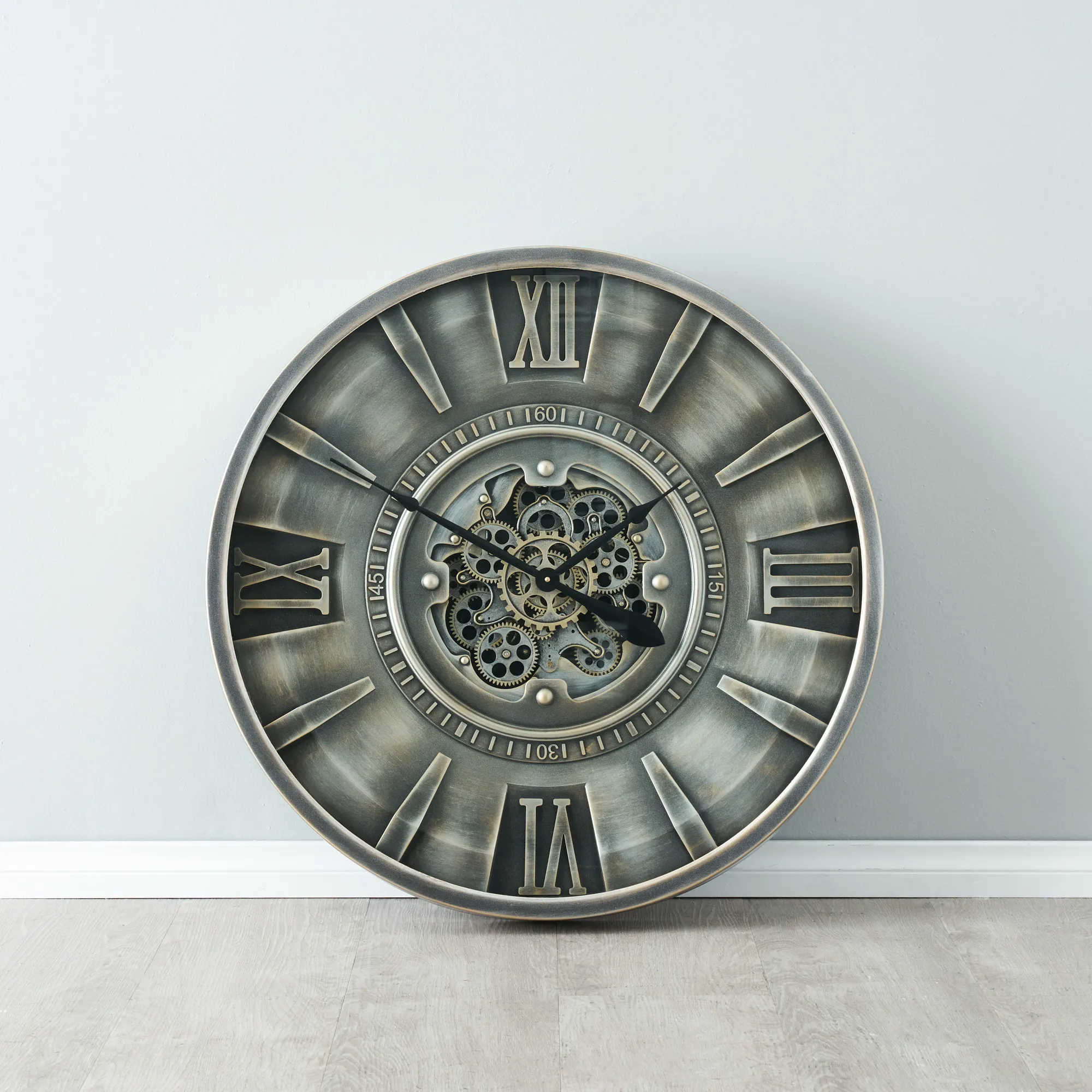Harry Silver Wall Clock 