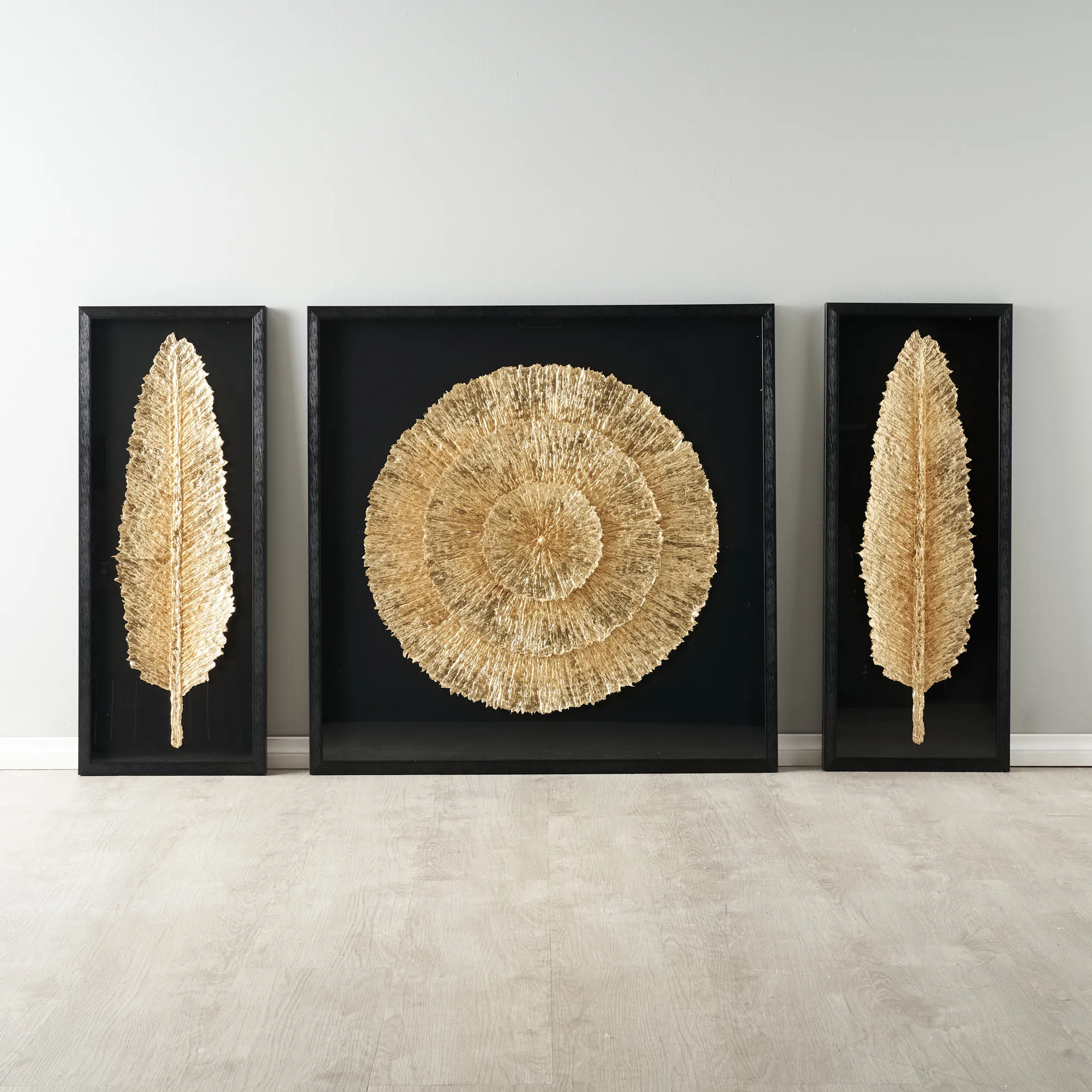 Marigold Black and Gold Paper Shadow Box 