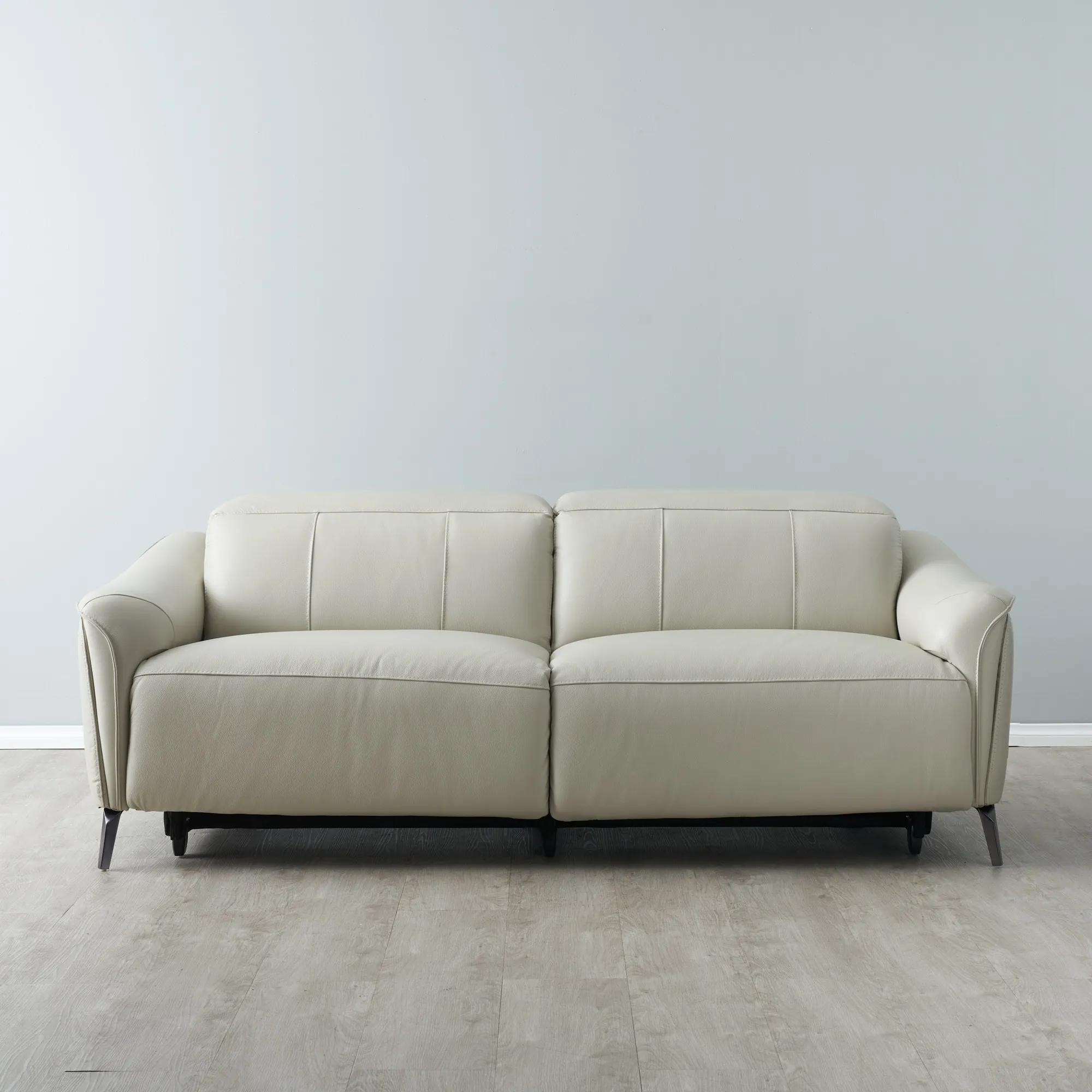 Carolina Cream Leather 3-Seater Electric Recliner 