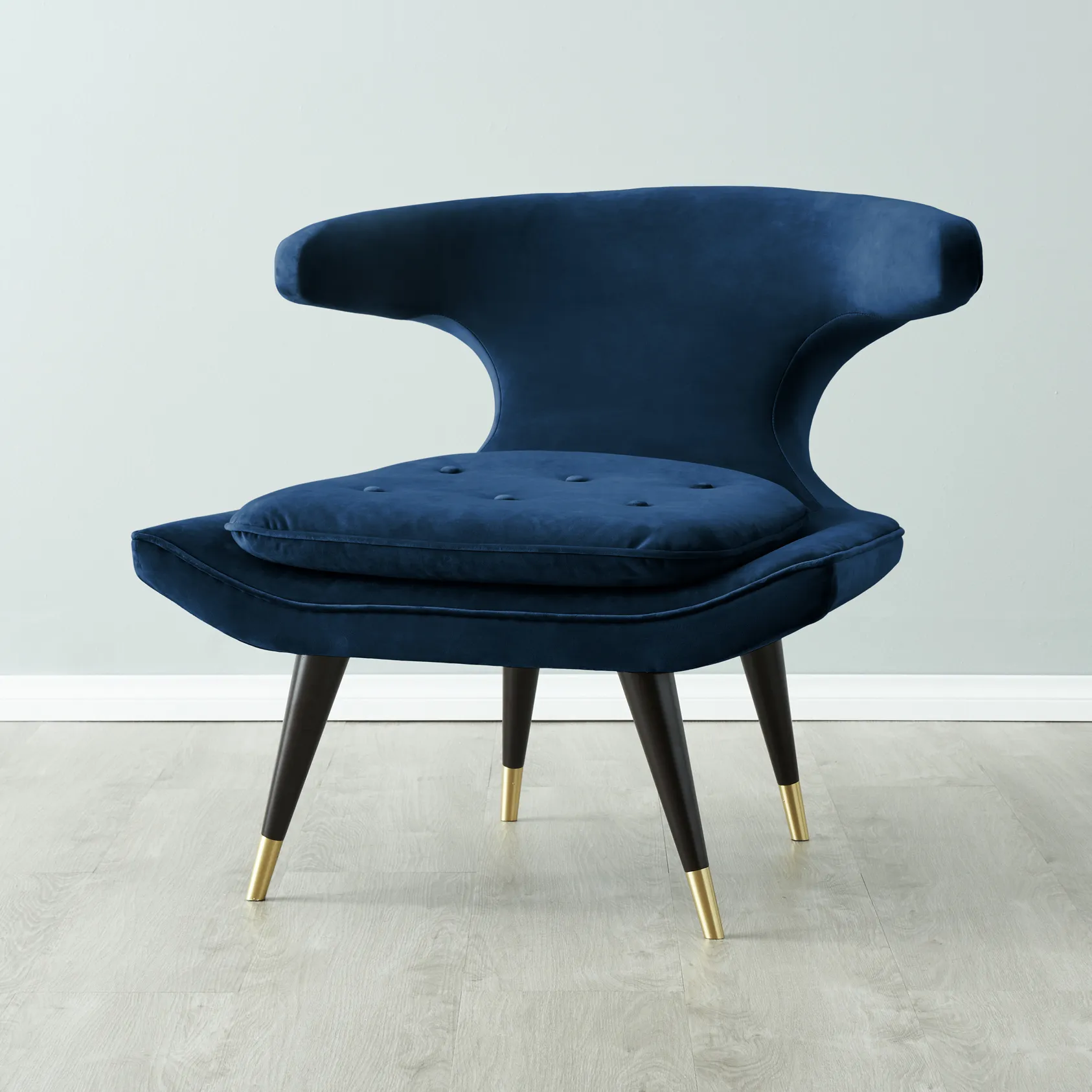Tarrington Navy Blue Velvet Occasional Chair