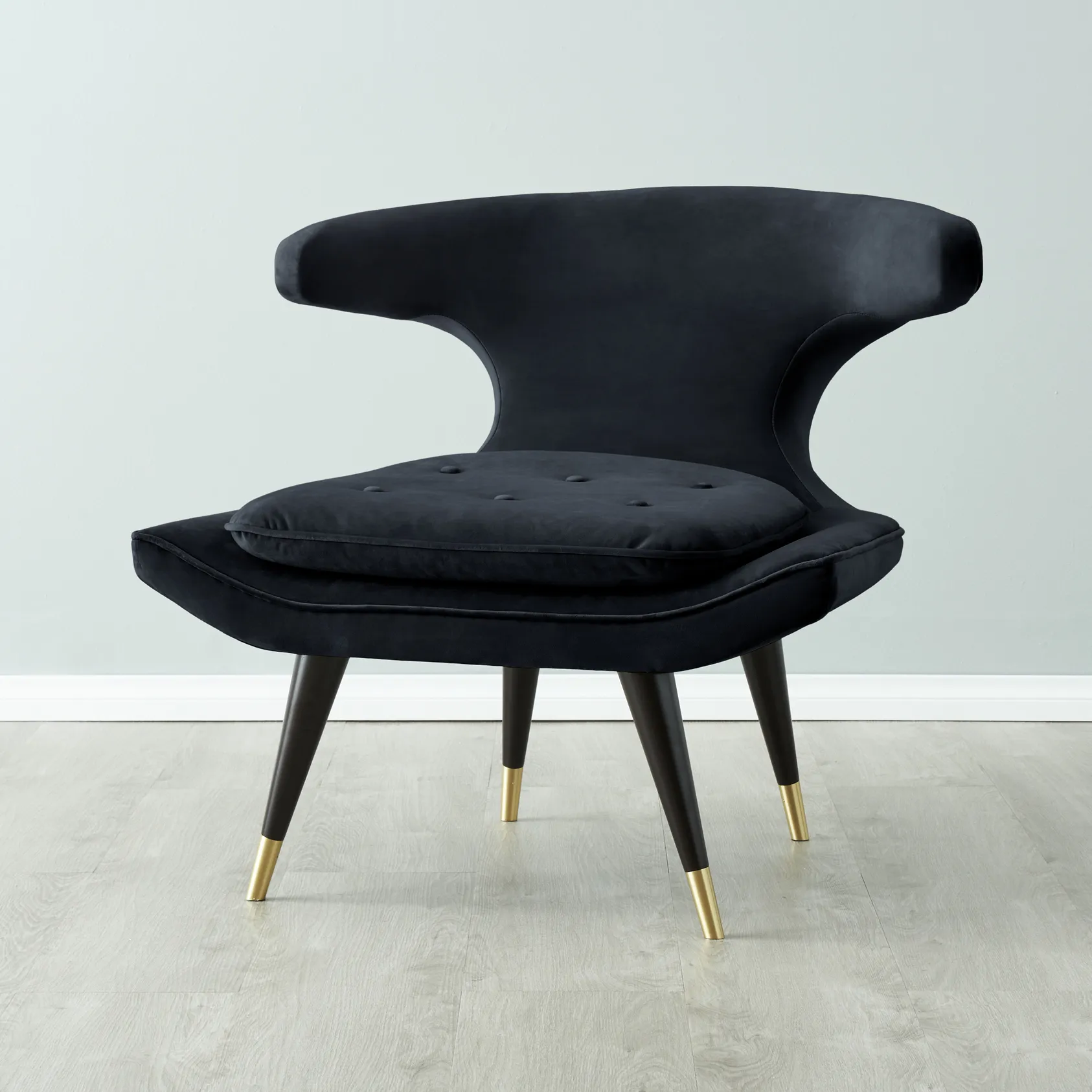 Tarrington Black Velvet Occasional Chair