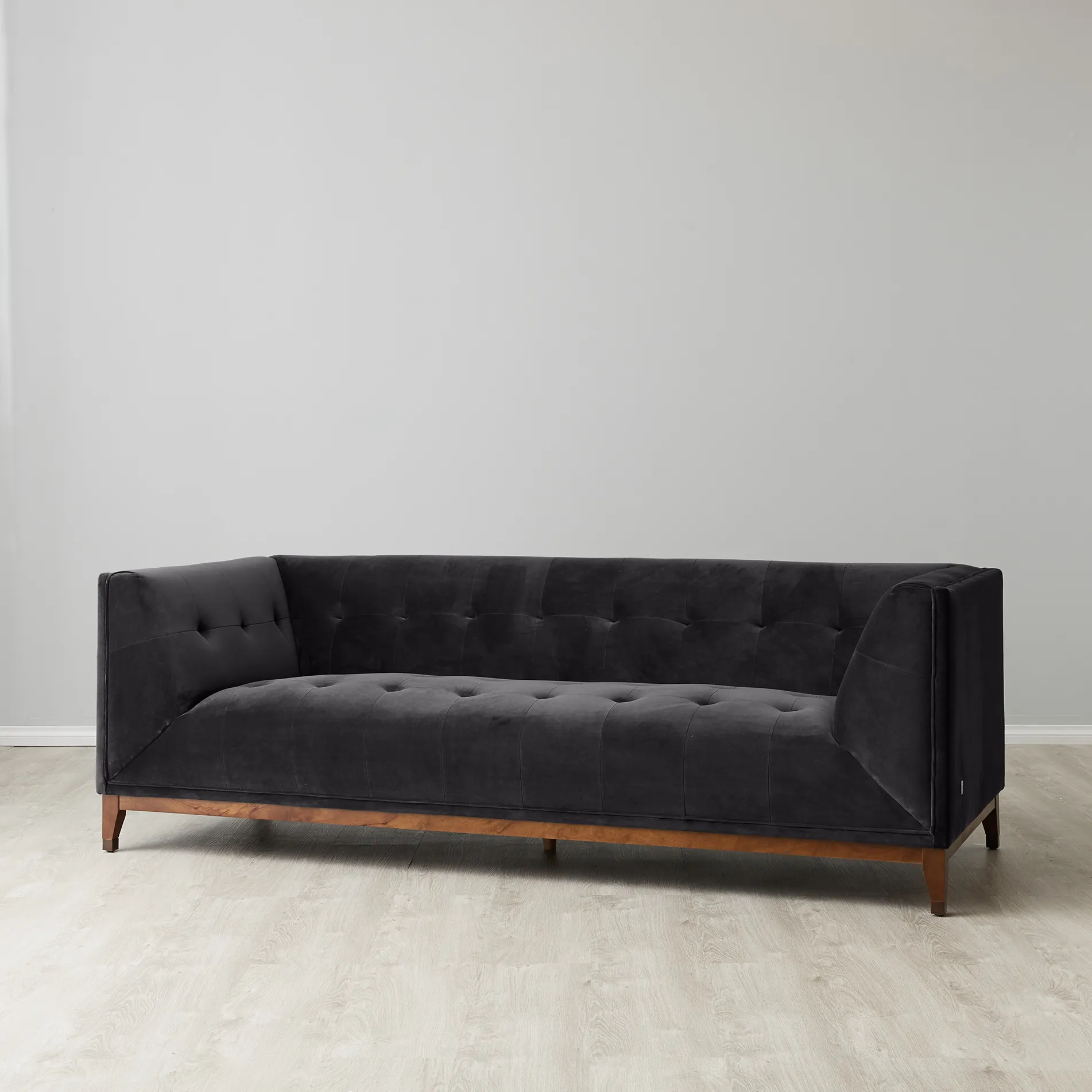 Humphrey Charcoal Velvet 3-Seater Sofa