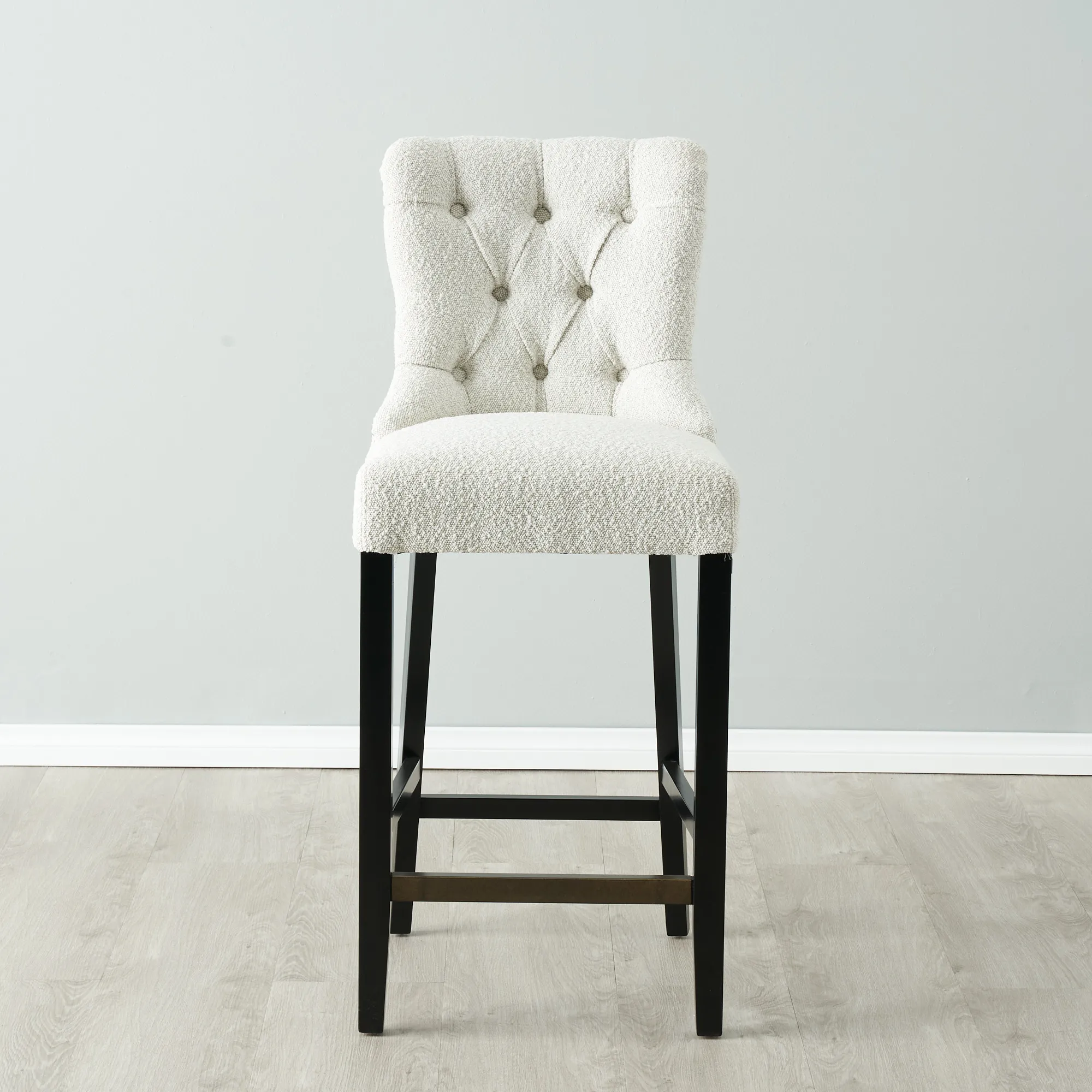 Saxon Cream Boucle Bar Stool