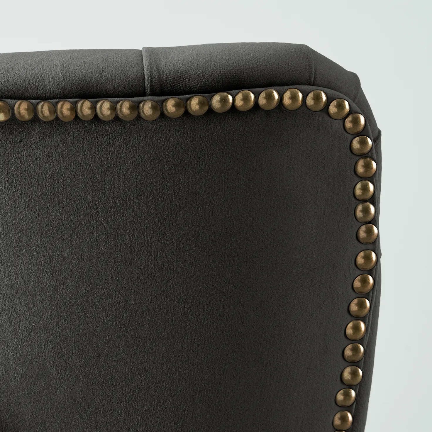 Saxon Charcoal Velvet Bar Stool