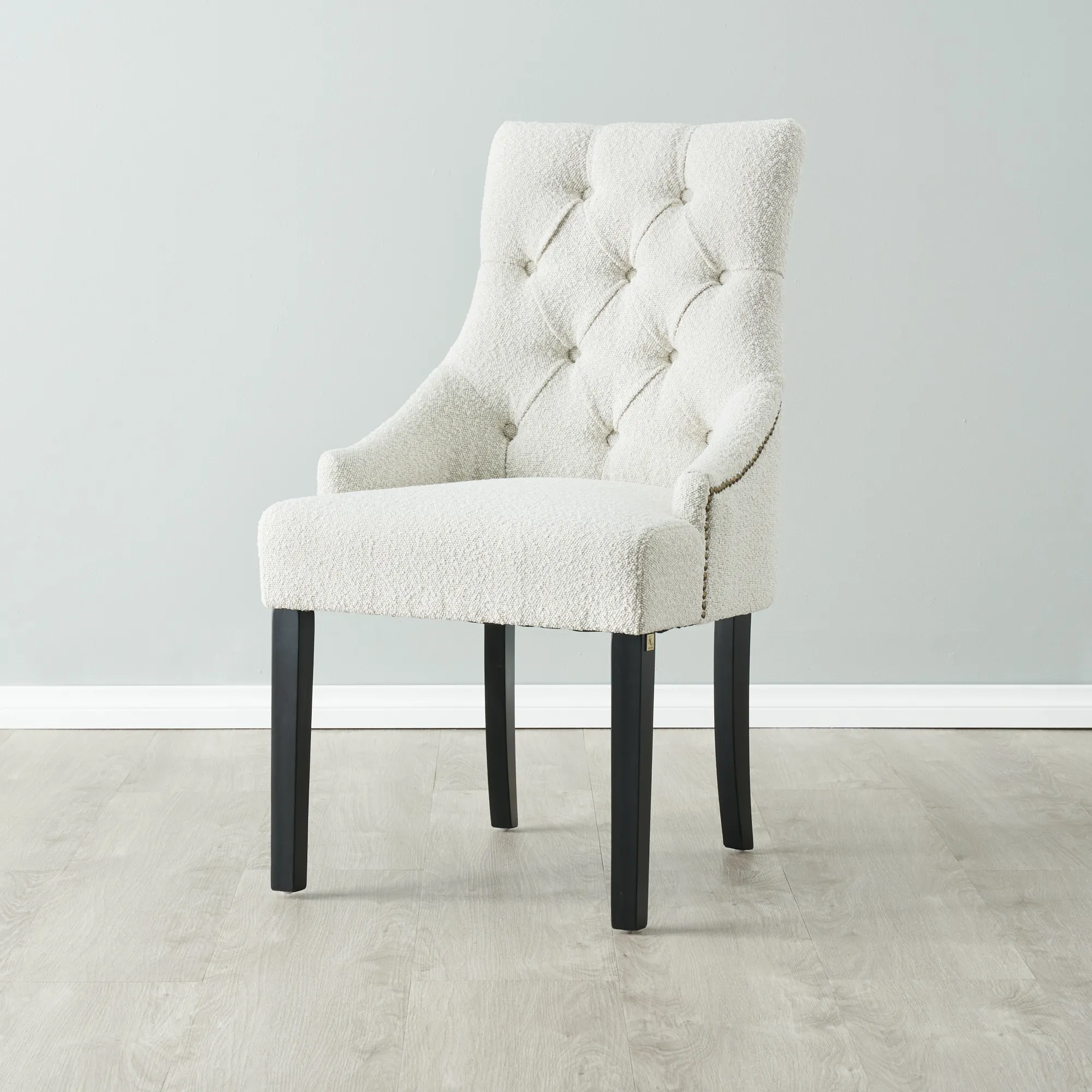 Saxon Cream Boucle Dining Chair  