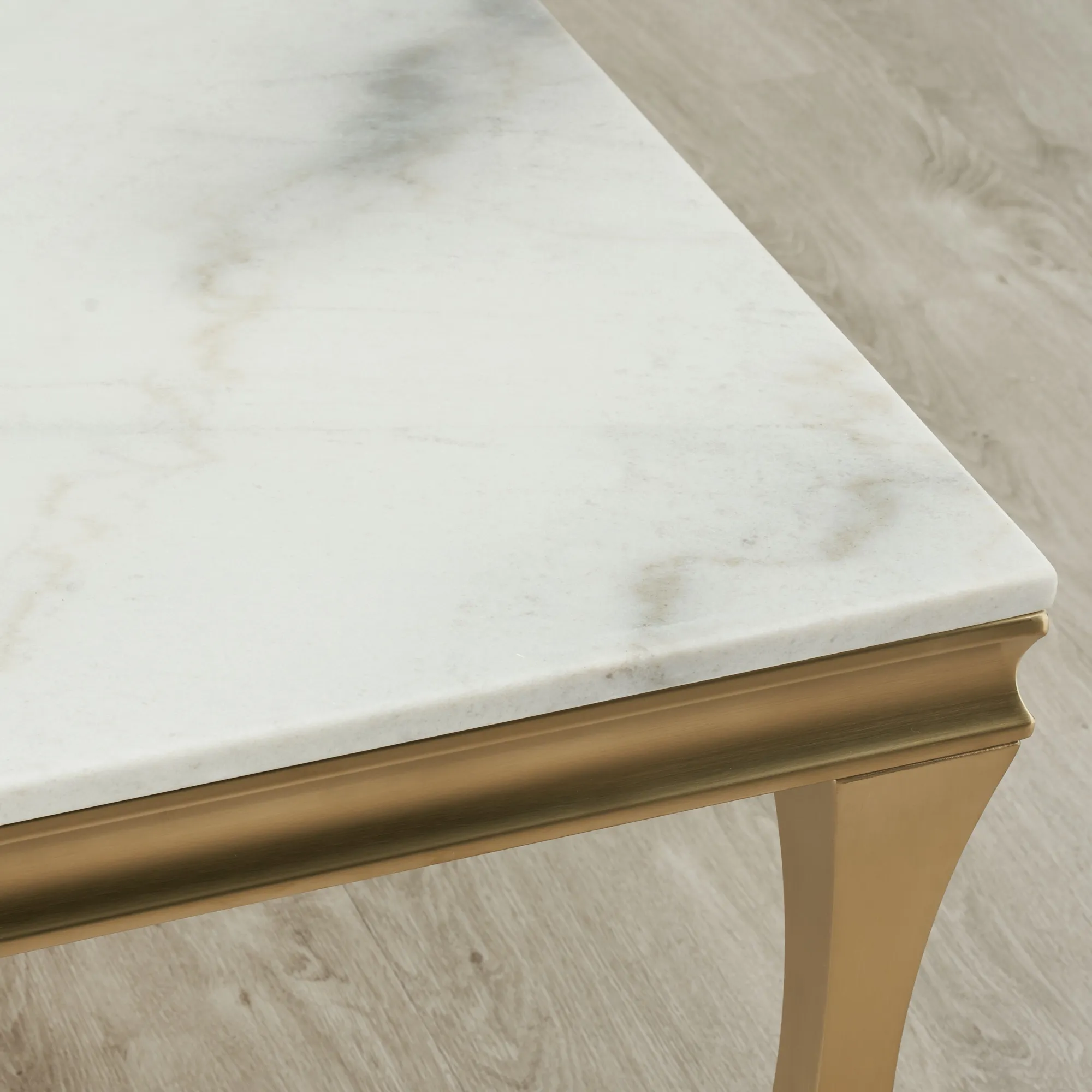 Melody Marble Coffee Table - Brushed Champagne Gold Legs