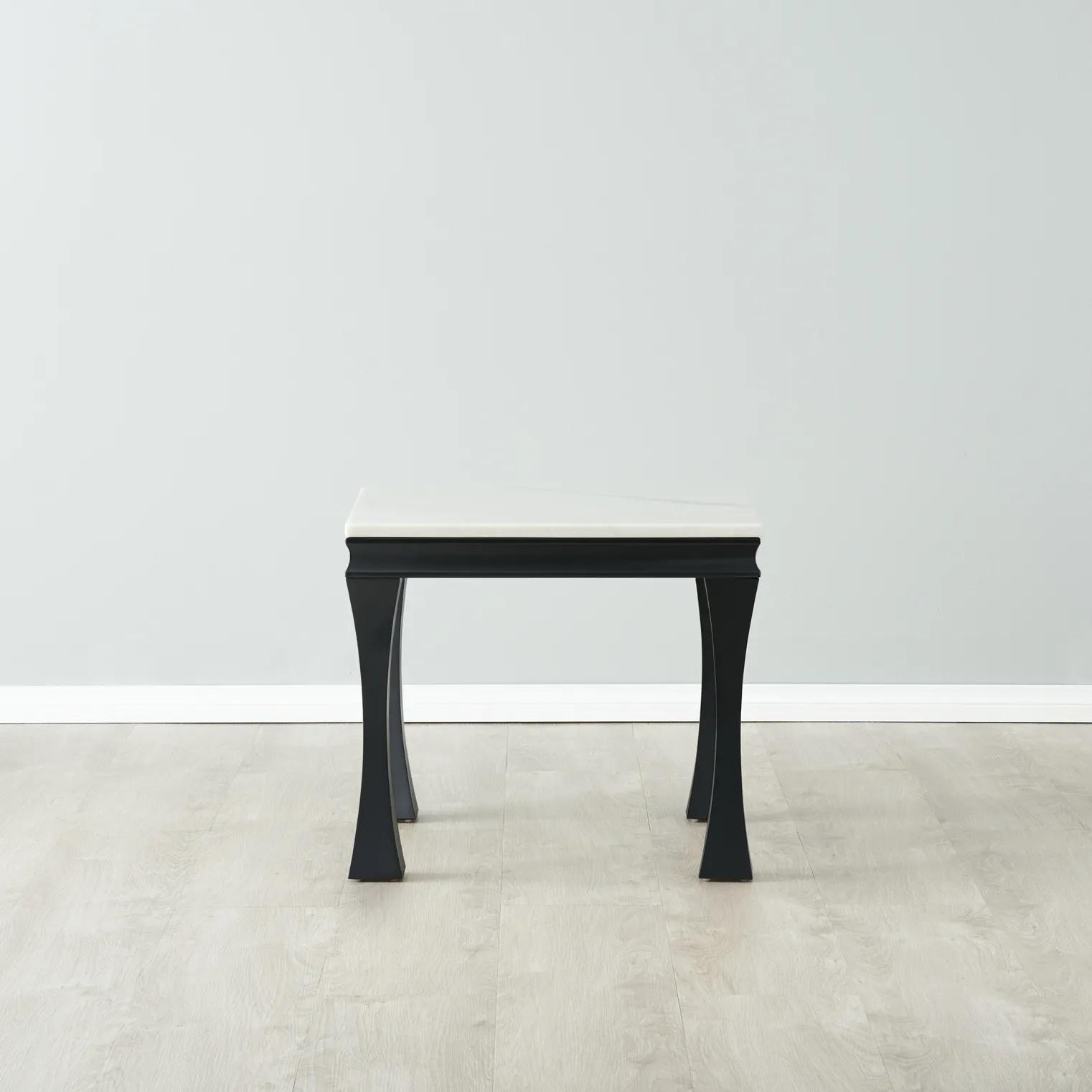 Melody Marble Side Table - Black Legs