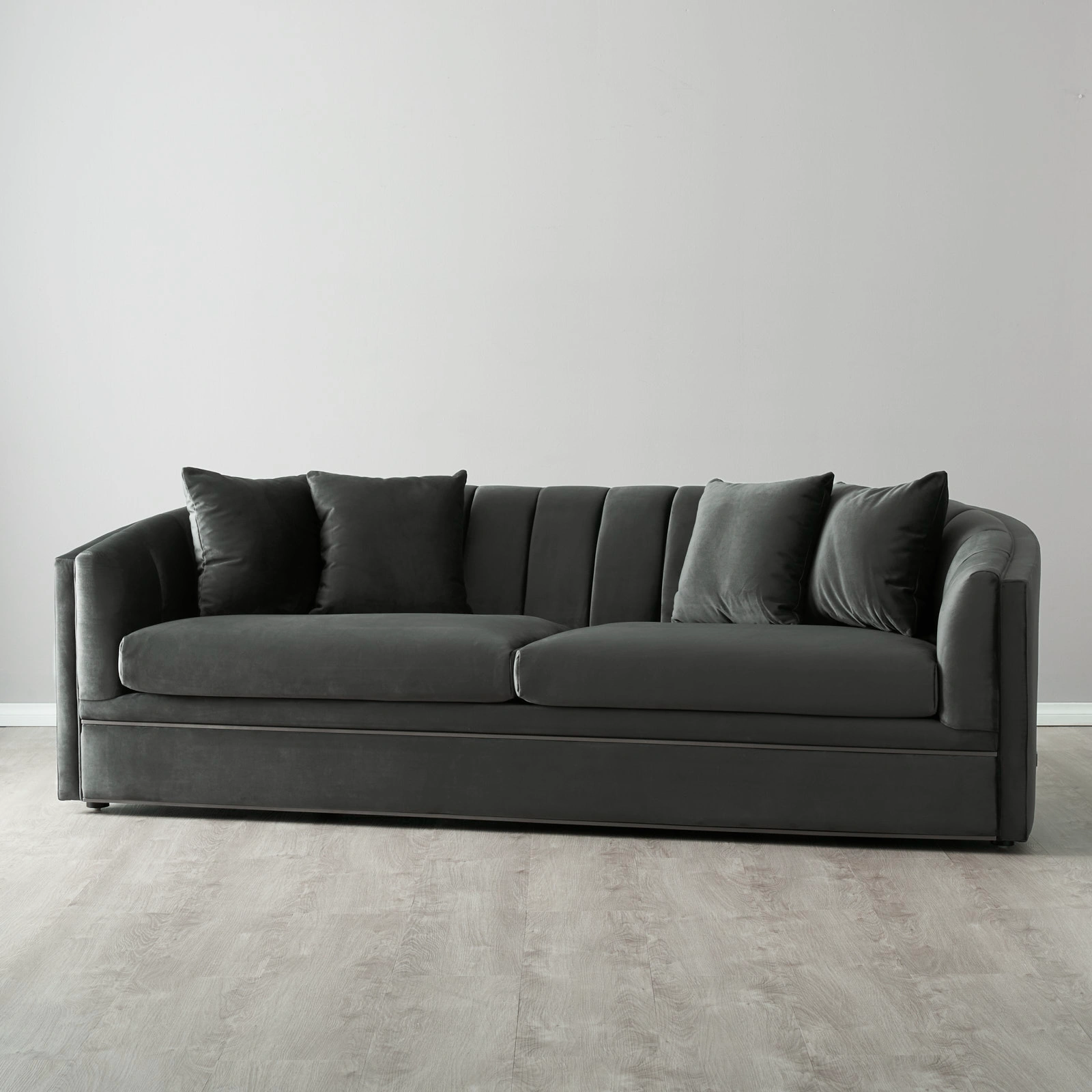 Sheppard Charcoal Velvet 3-Seater Sofa