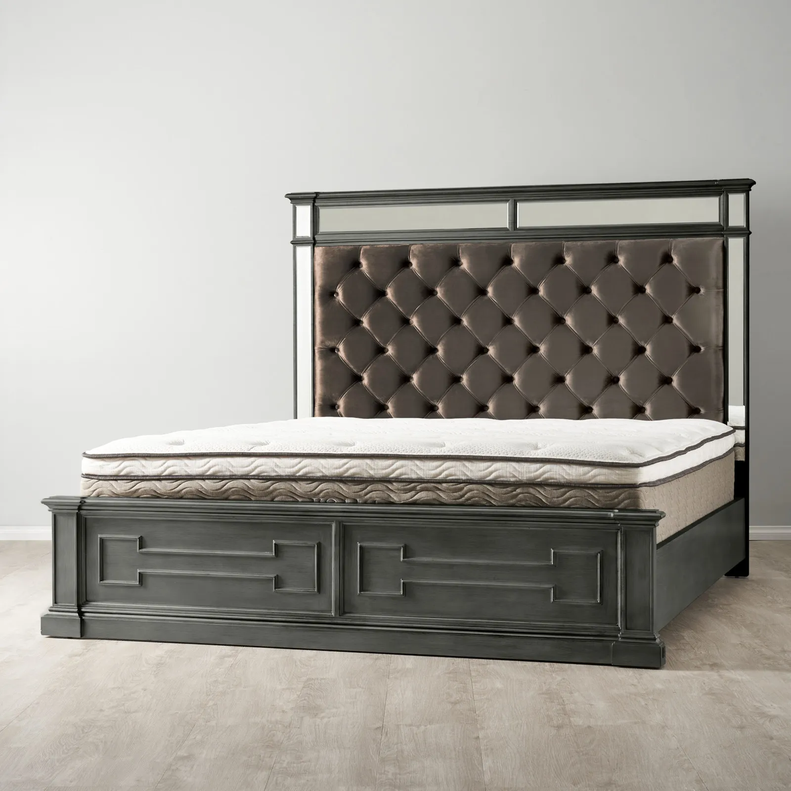 Solitude Brushed Black Queen Bed