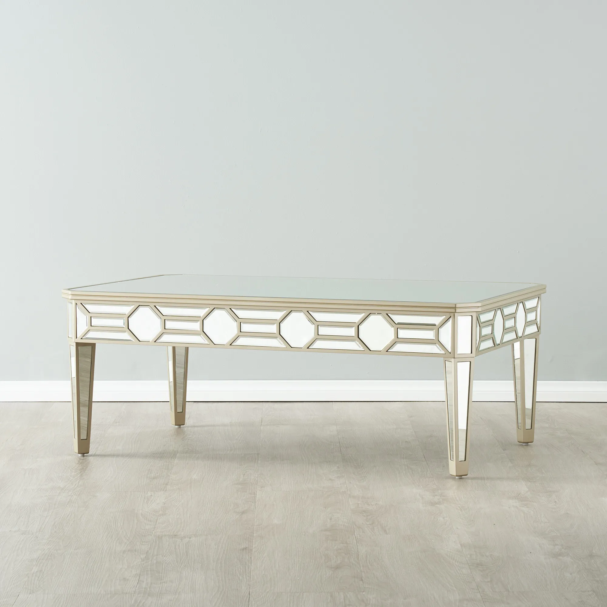 Madeleine Mirror Coffee Table - Champagne Gold Frame 