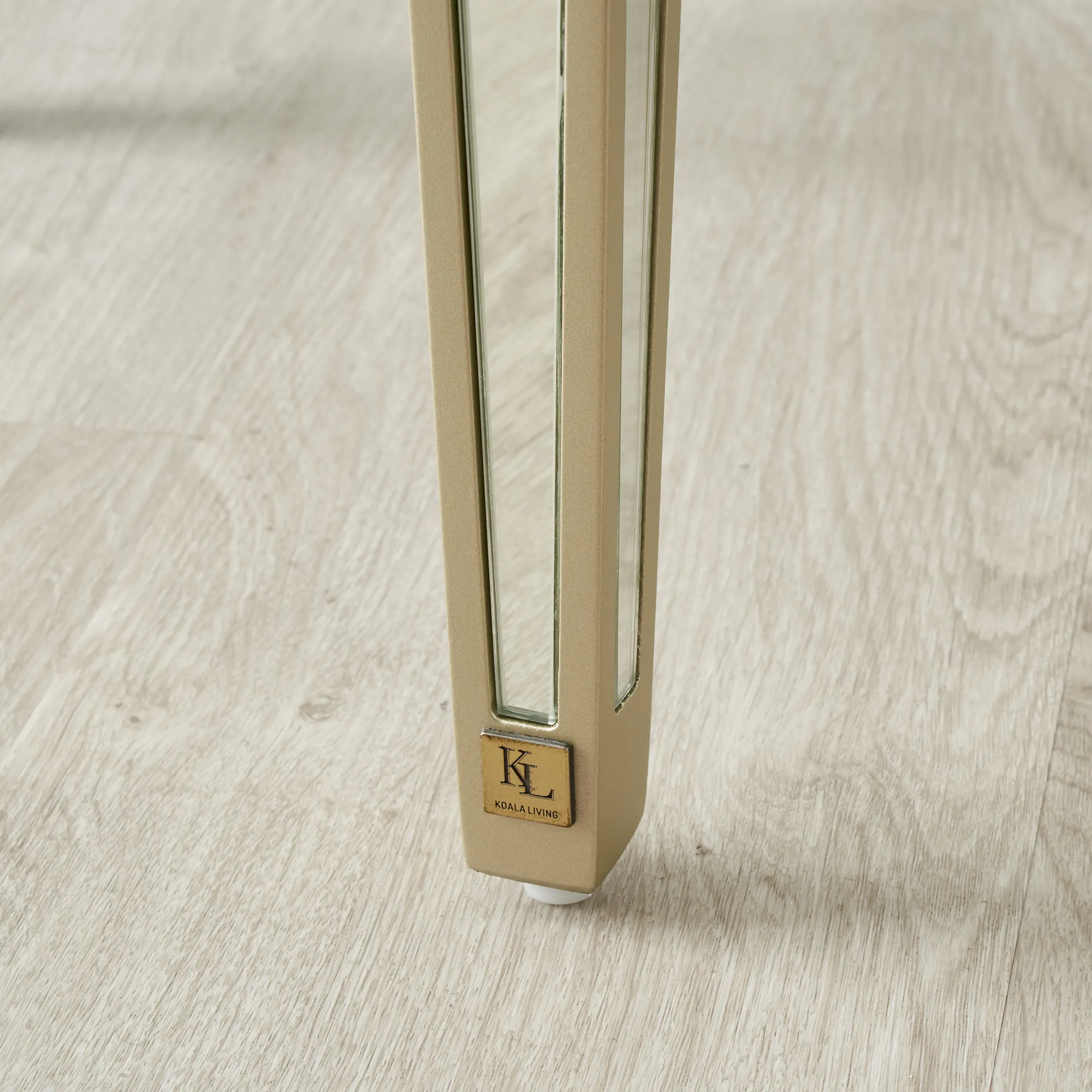 Madeleine Mirror Side Table - Champagne Gold Frame 