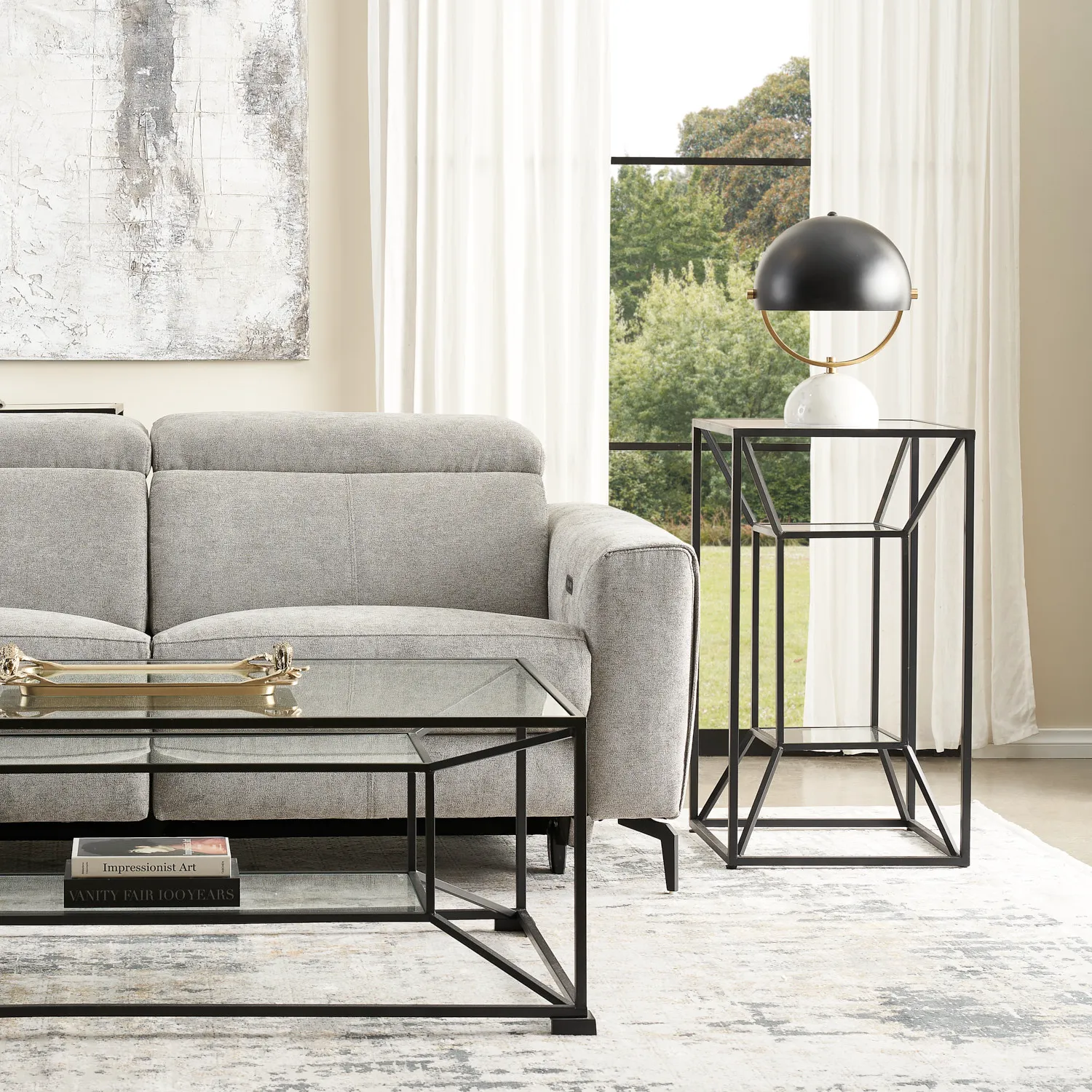 Ambrose II Grey 3 Seater Electric Recliner