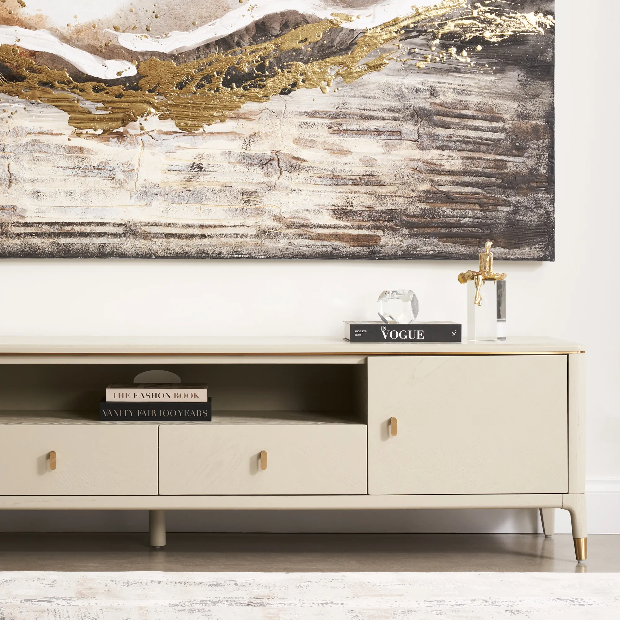 Beckham Cream Entertainment Unit 