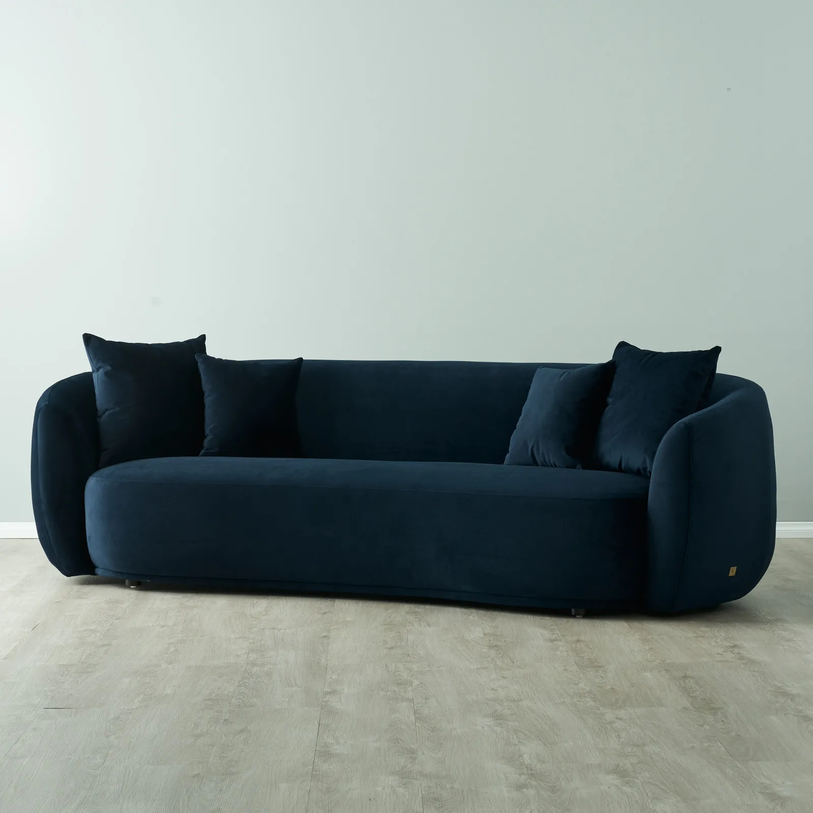 Everett Midnight Navy Velvet 3 Seater Sofa