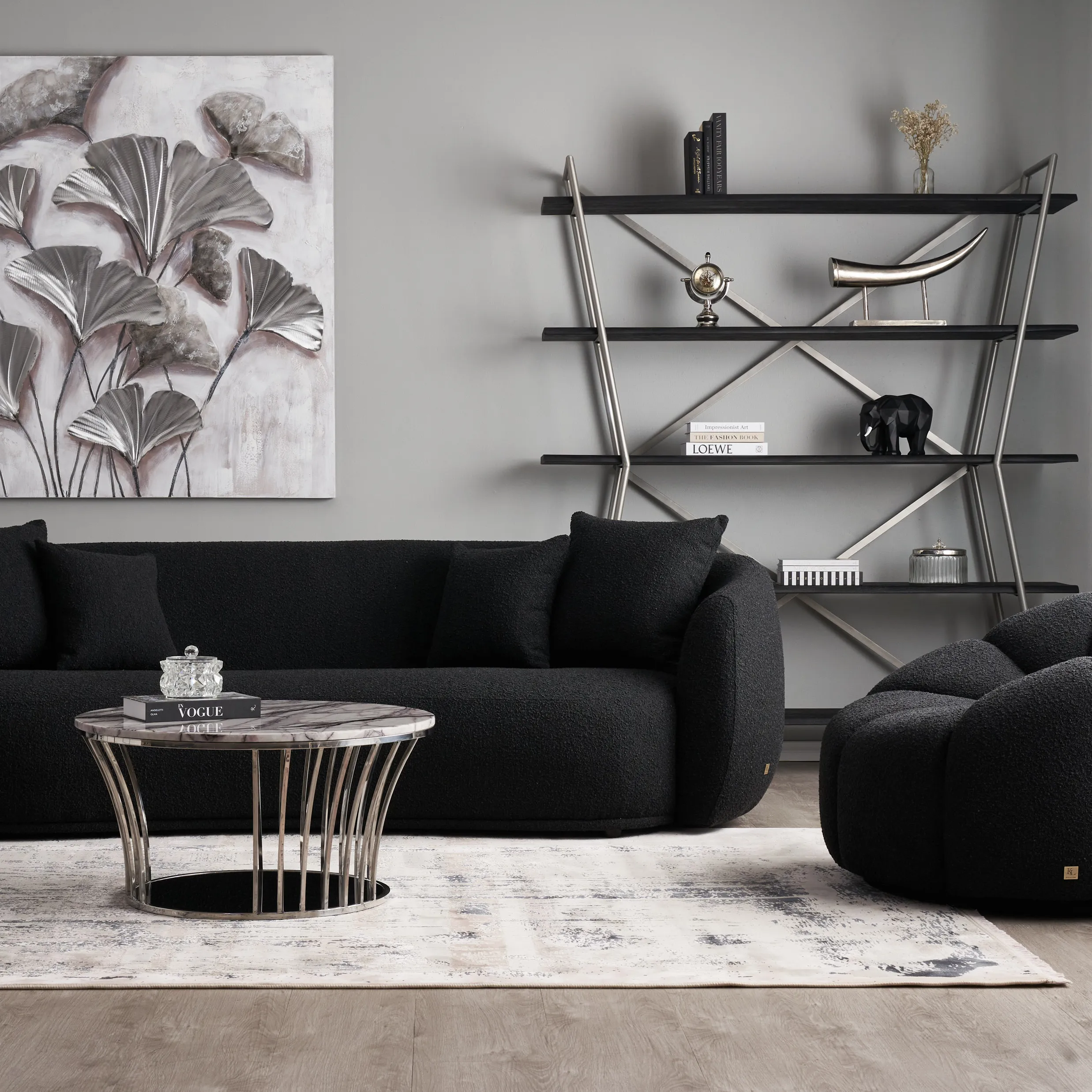 Everett Midnight Navy Velvet 2 Seater Sofa