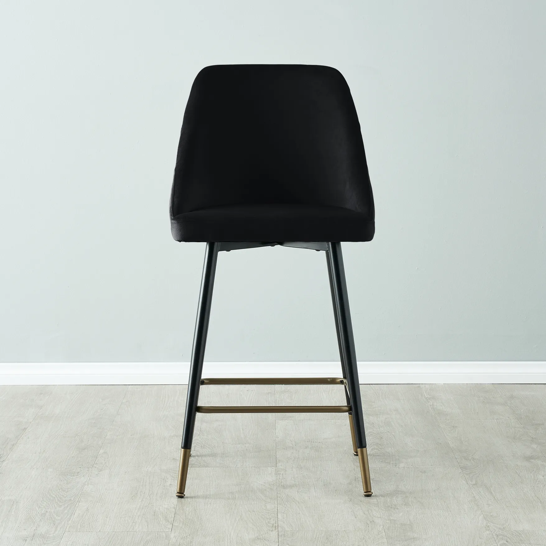 Winston III Black Velvet 64cm Counter Stool