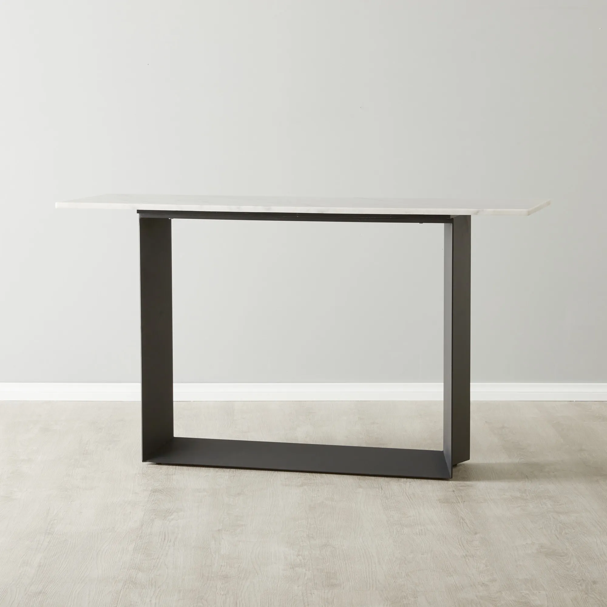 Isla Natural White Marble Sideboard - Black Metal Legs