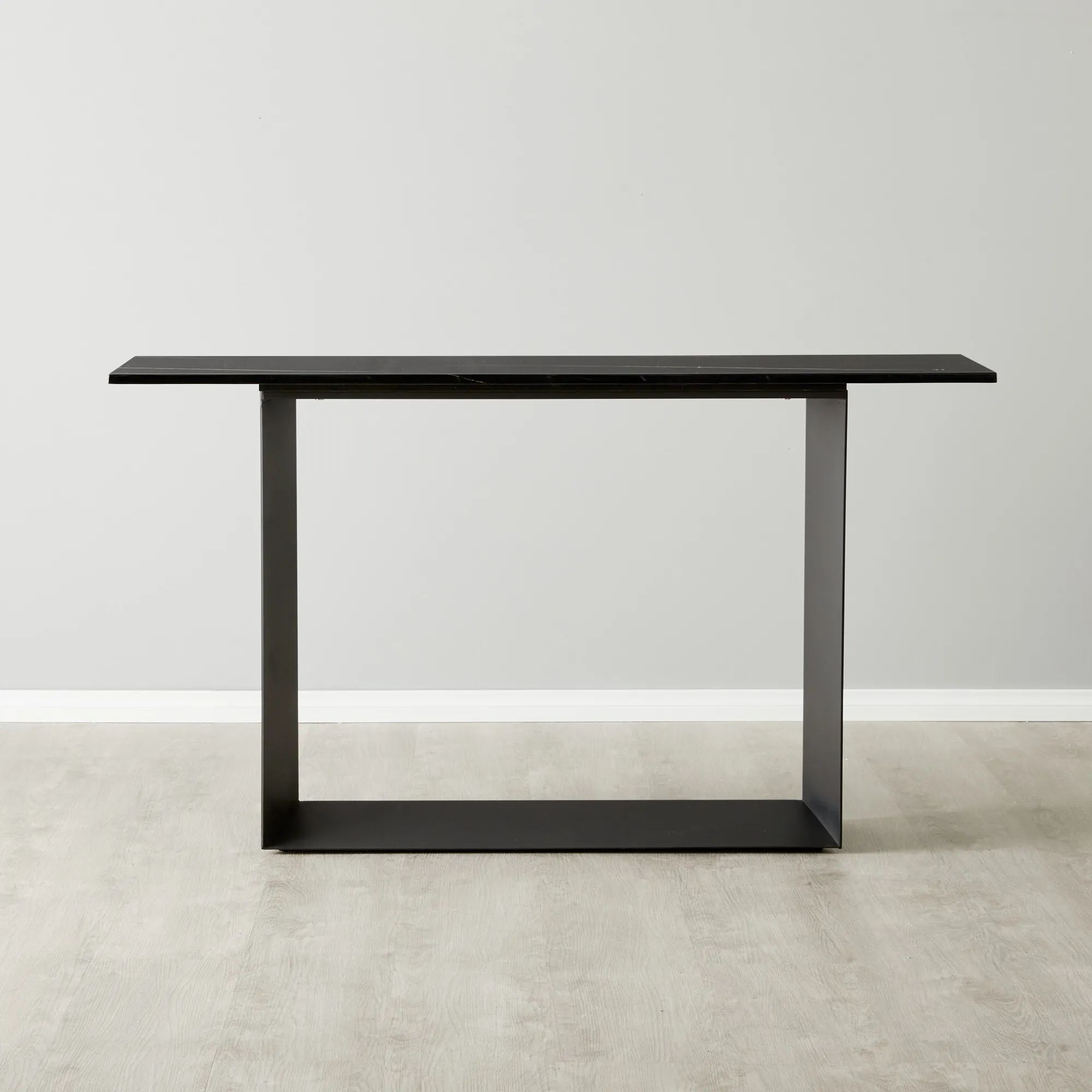Isla Black Marble Sideboard - Black Metal Legs