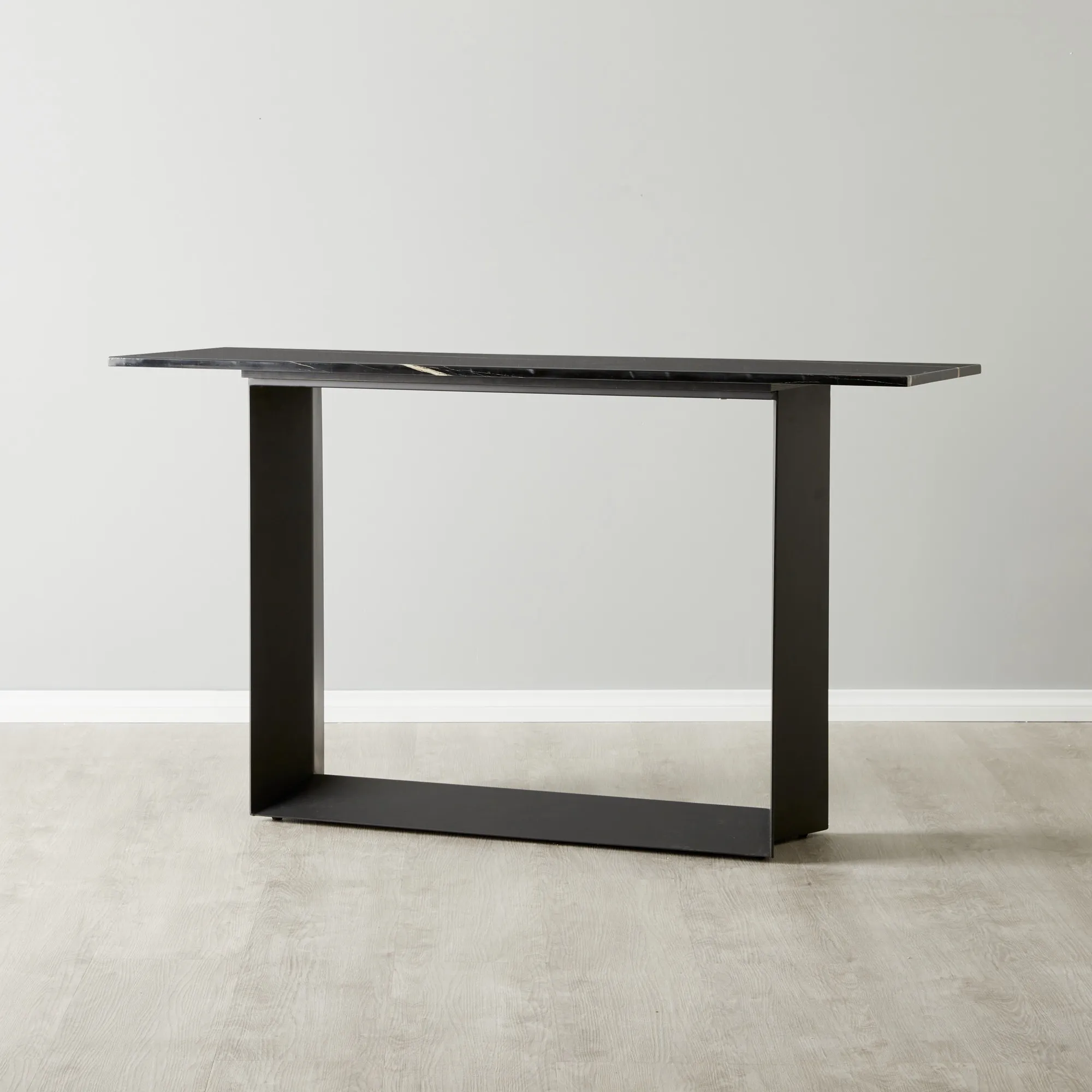 Isla Black Marble Sideboard - Black Metal Legs