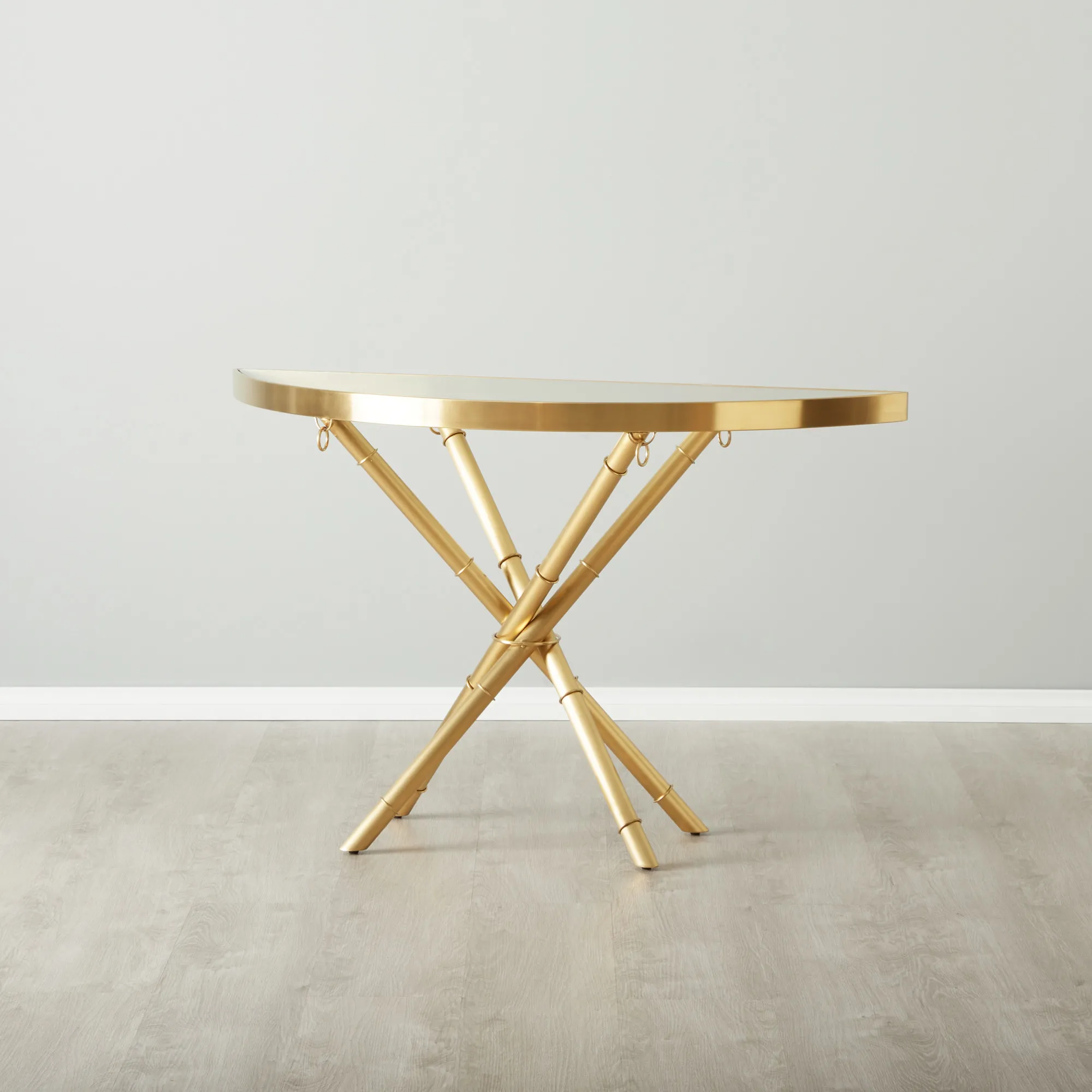 Sandringham Clear Glass Sideboard - Gold Stainless Steel Legs