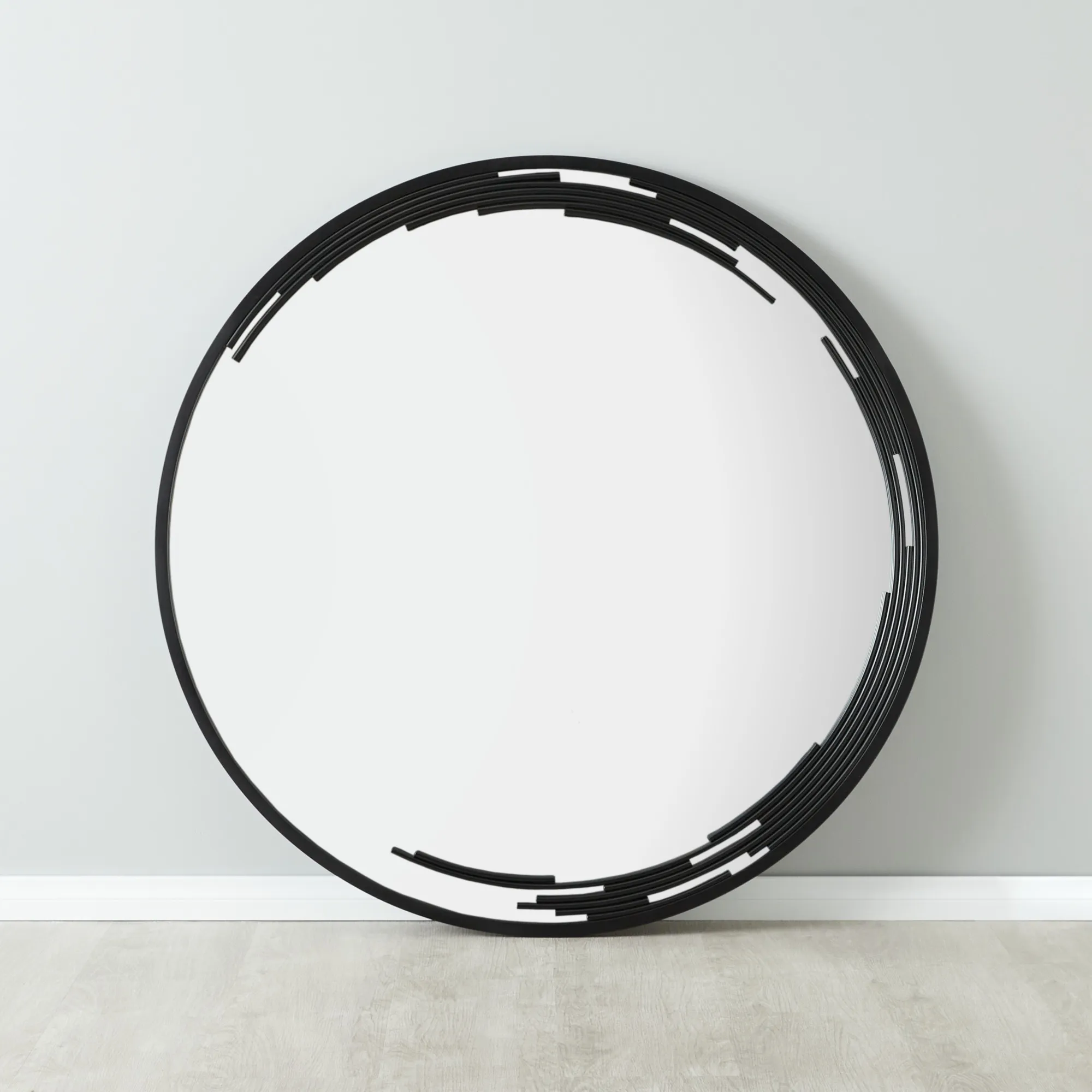 Jubilee Black Round Mirror