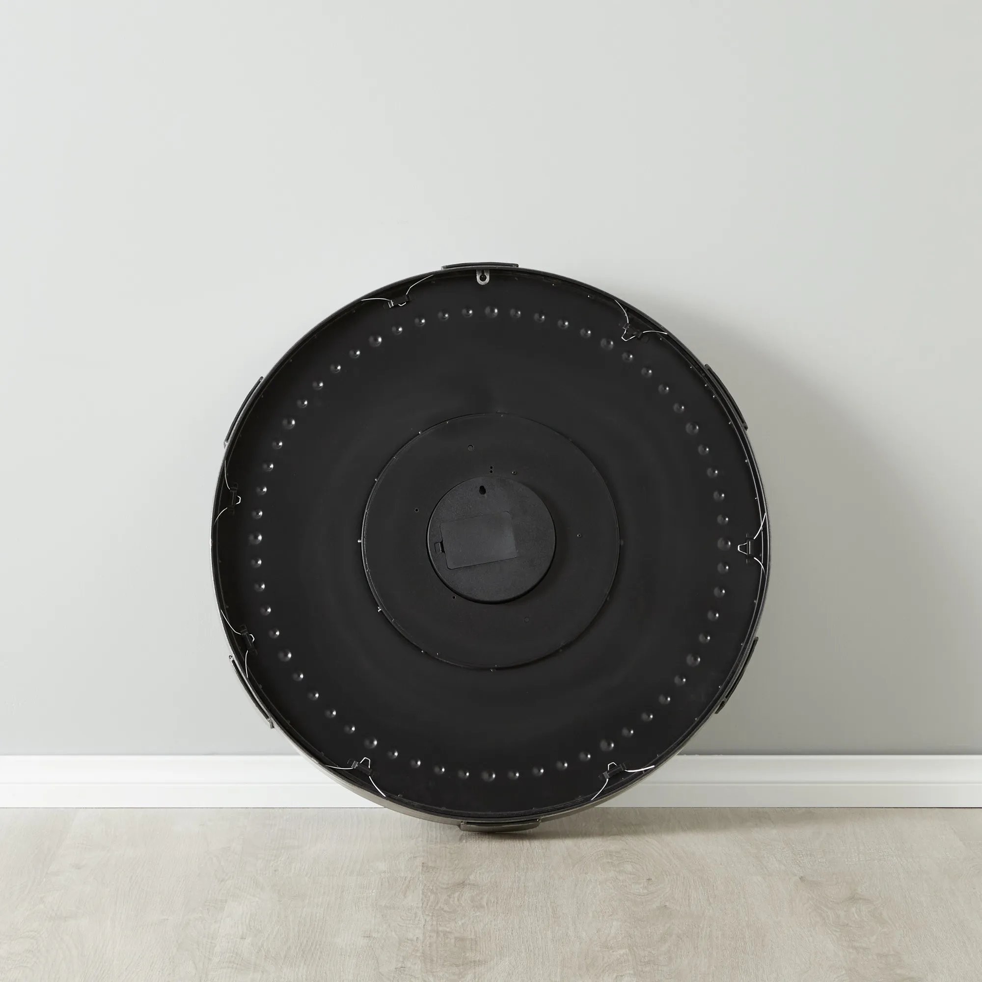 Chopper Silver Metal Round Wall Clock