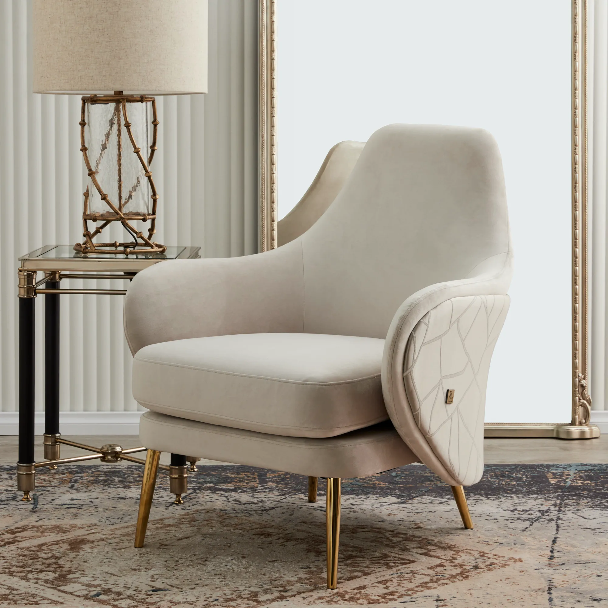 Cornelia Antique Silver Arched Mirror