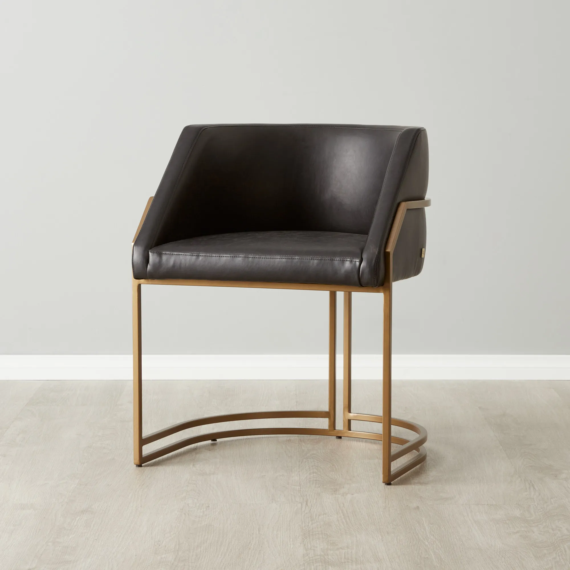 Laura Black Vegan Leather Dining Chair