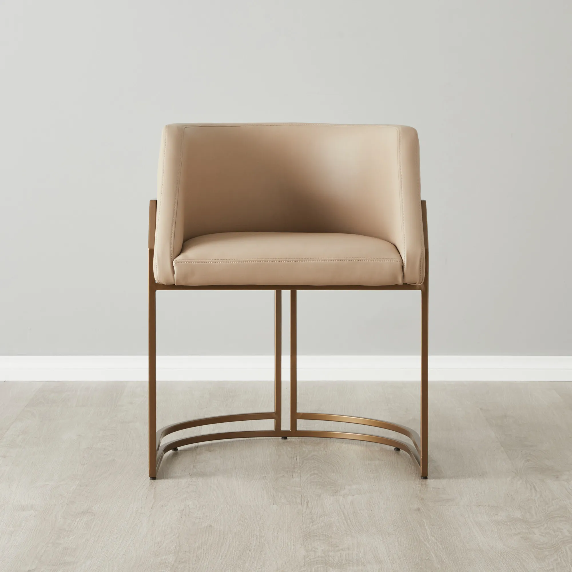Laura Sand Beige Vegan Leather Dining Chair