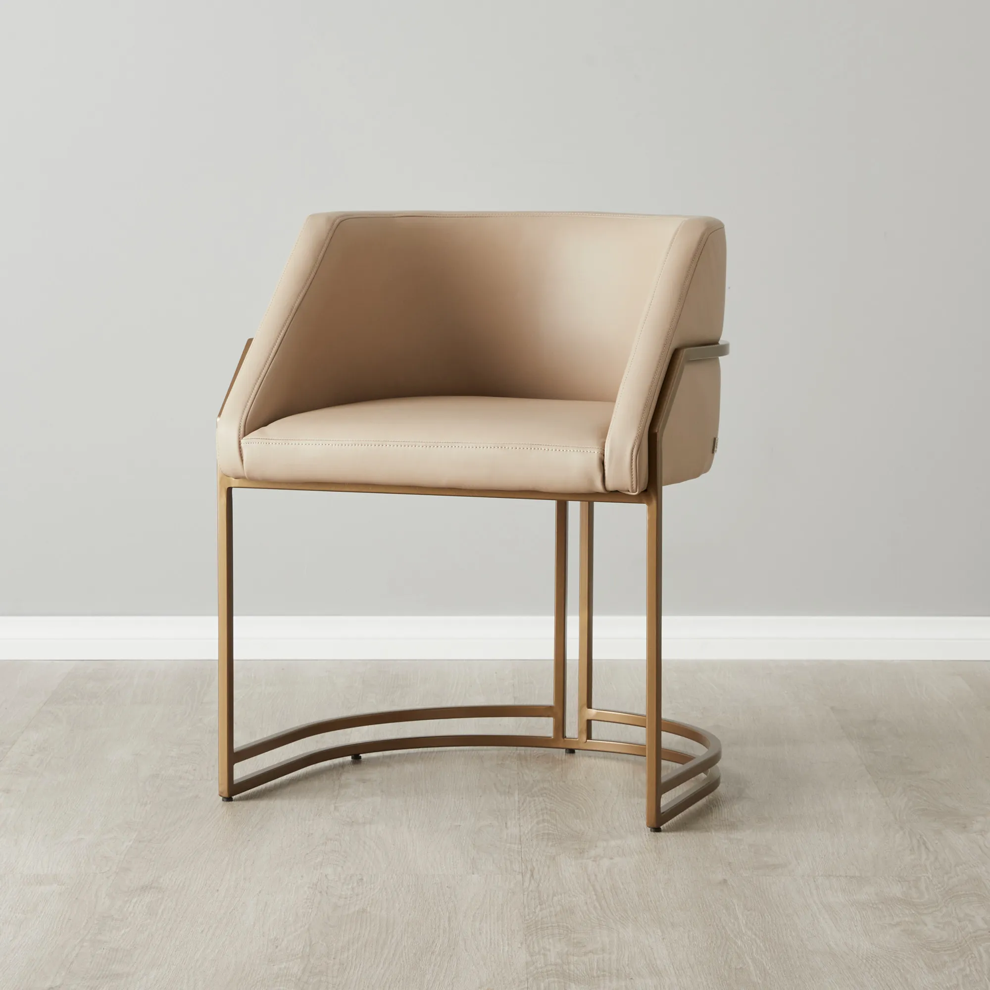 Laura Sand Beige Vegan Leather Dining Chair