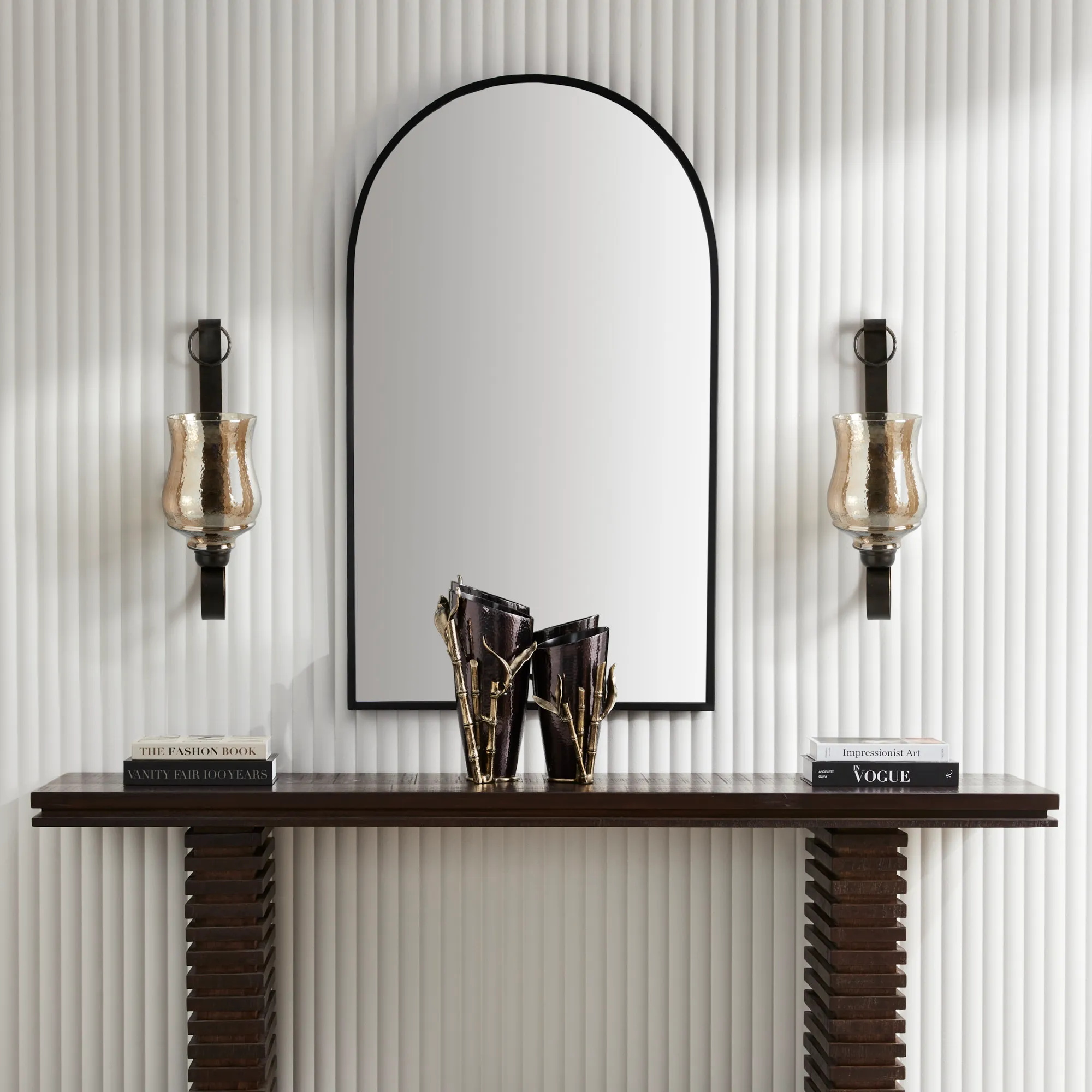 Barcelona Gilded Dark Bronze Metal Wall Sconce