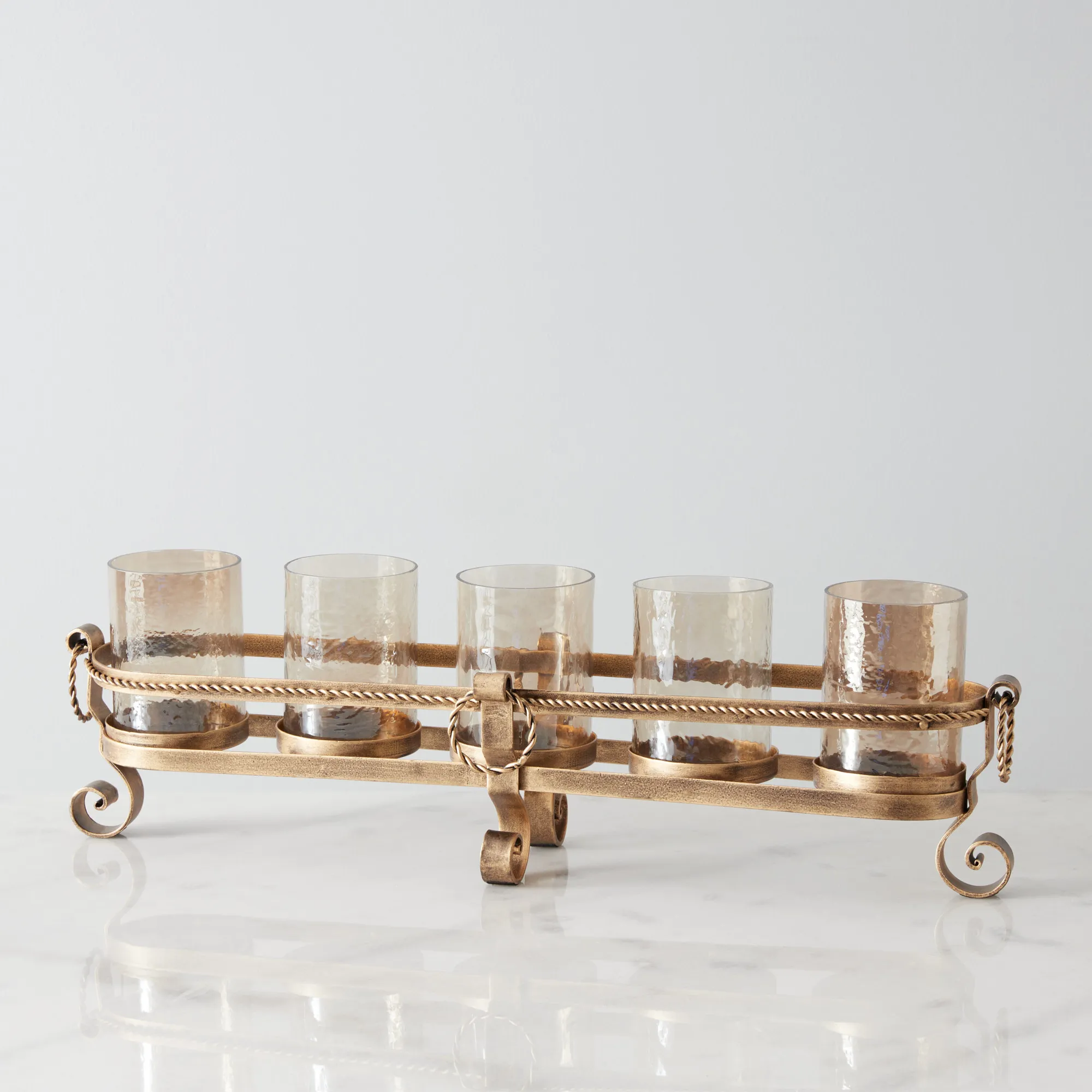 Firenze Antique Gold Metal Multi-Light Holder