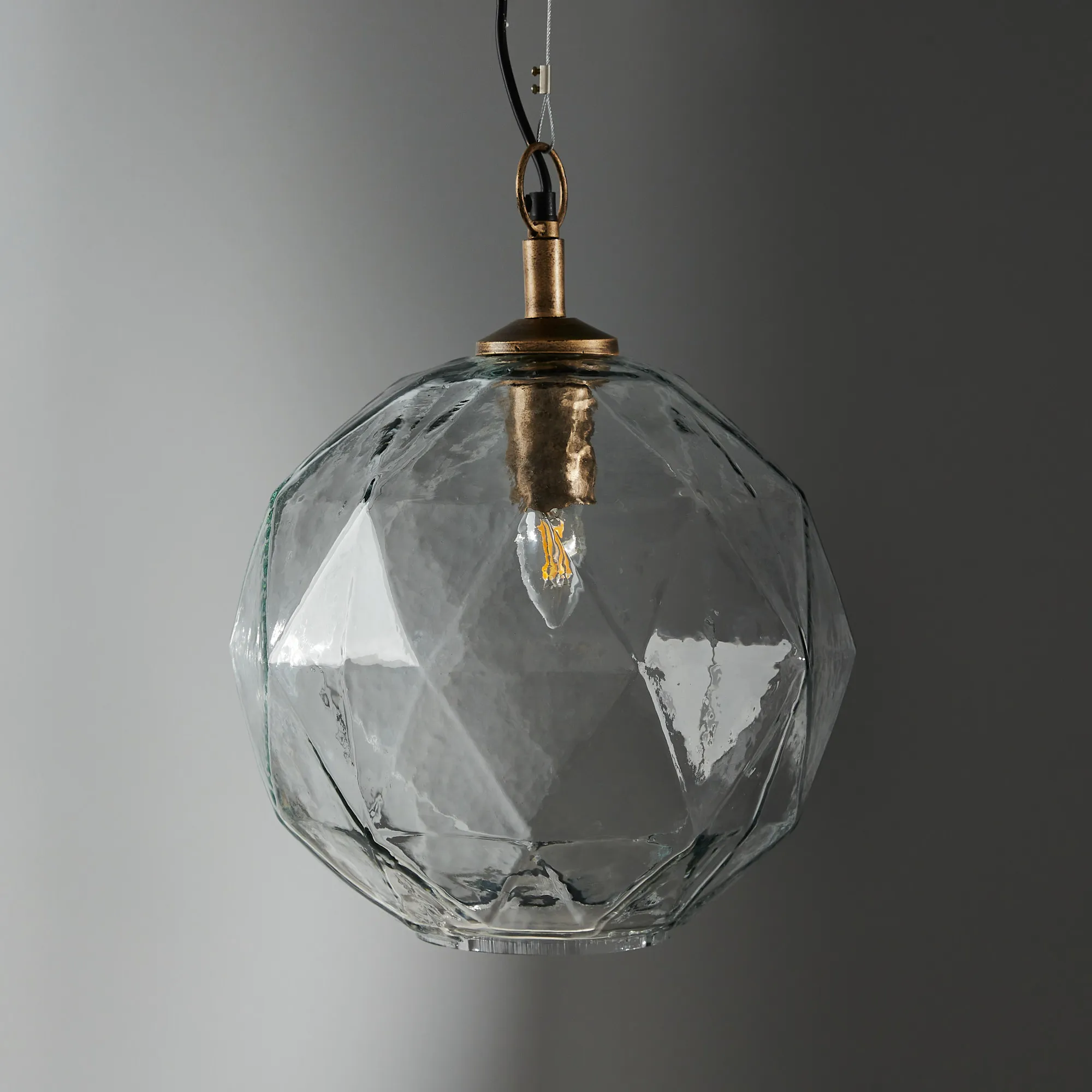 Olivia Antique Gold Metal Sphere Pendant