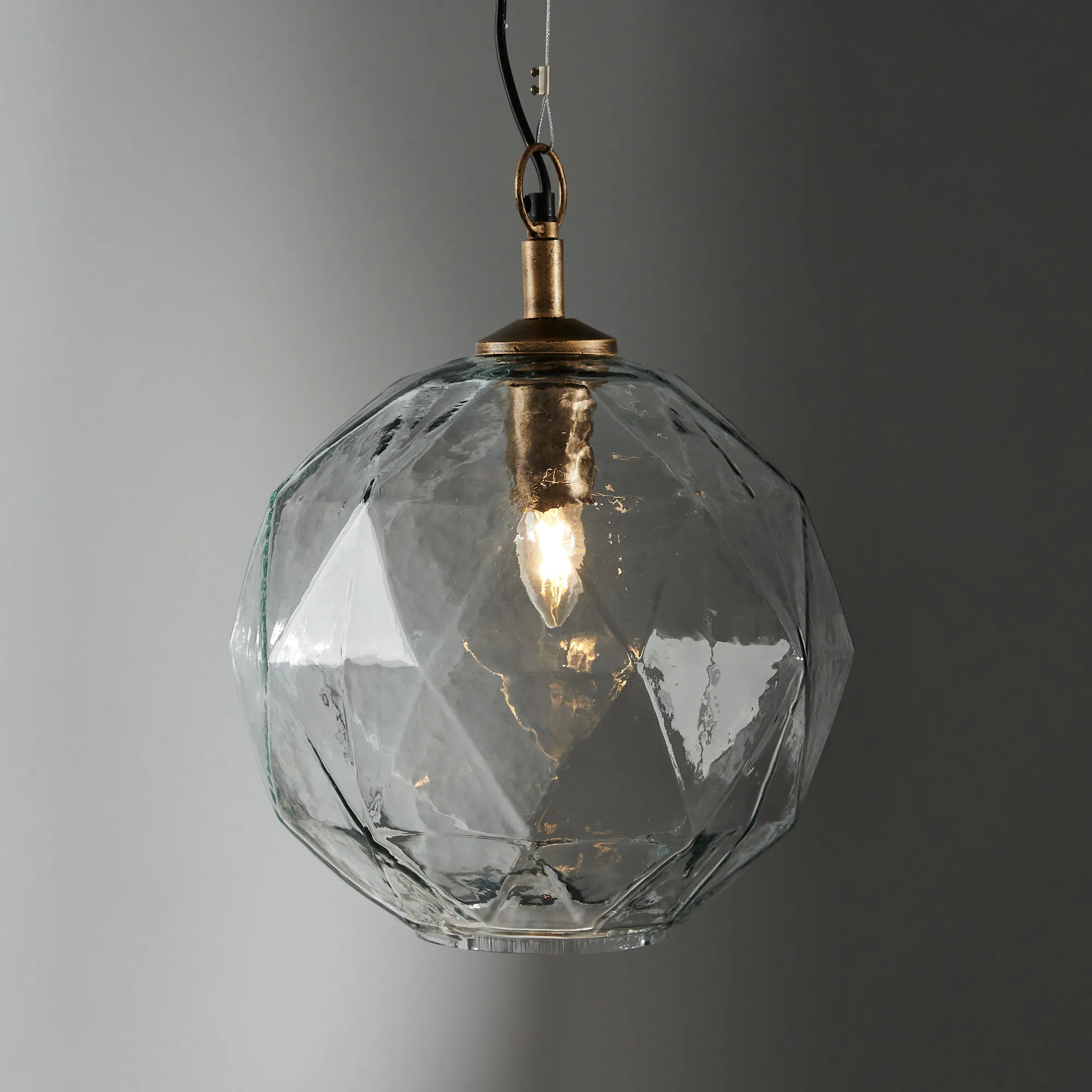 Olivia Antique Gold Metal Sphere Pendant