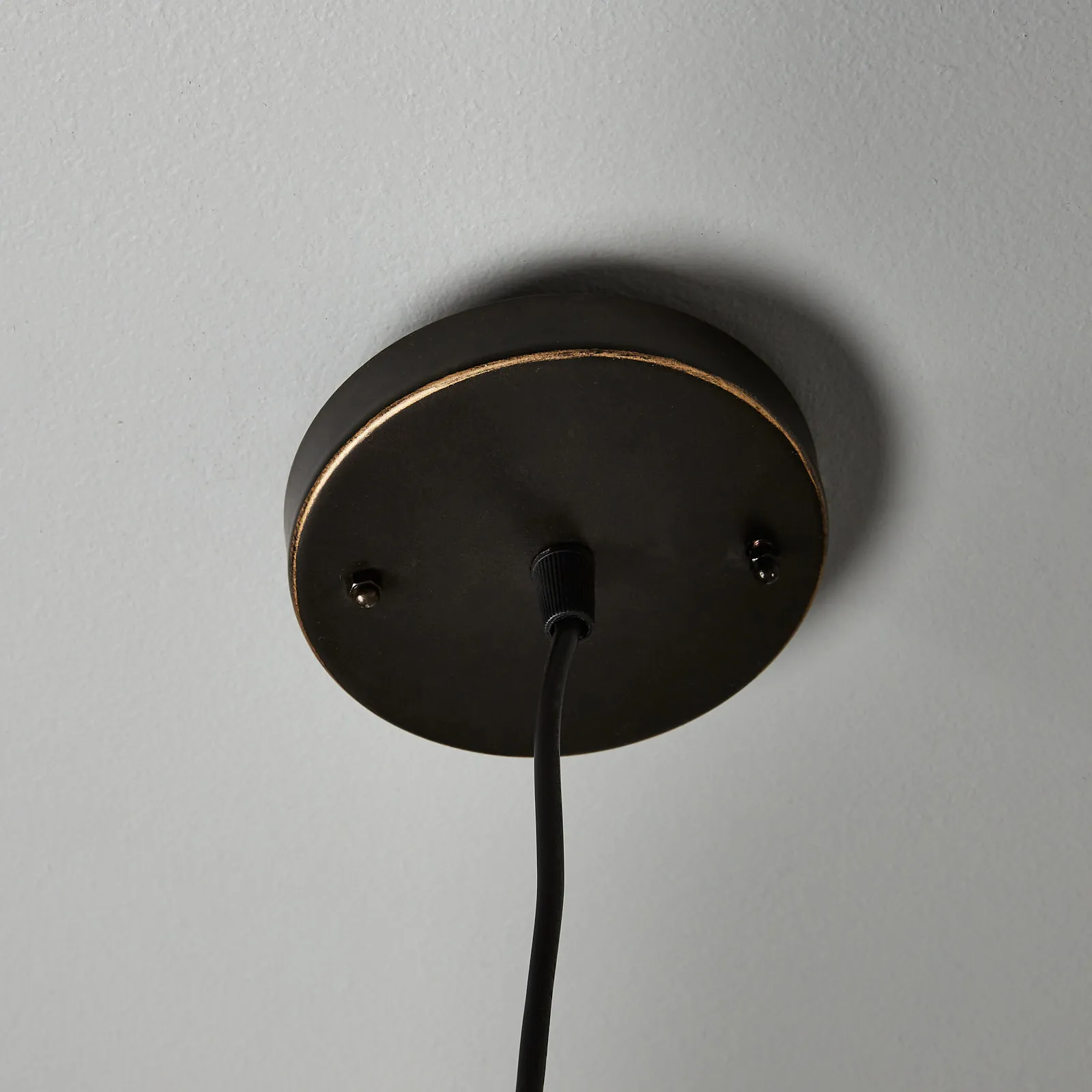 Kristoff Copper Brown Glass Gilded Dark Bronze Atrium Pendant