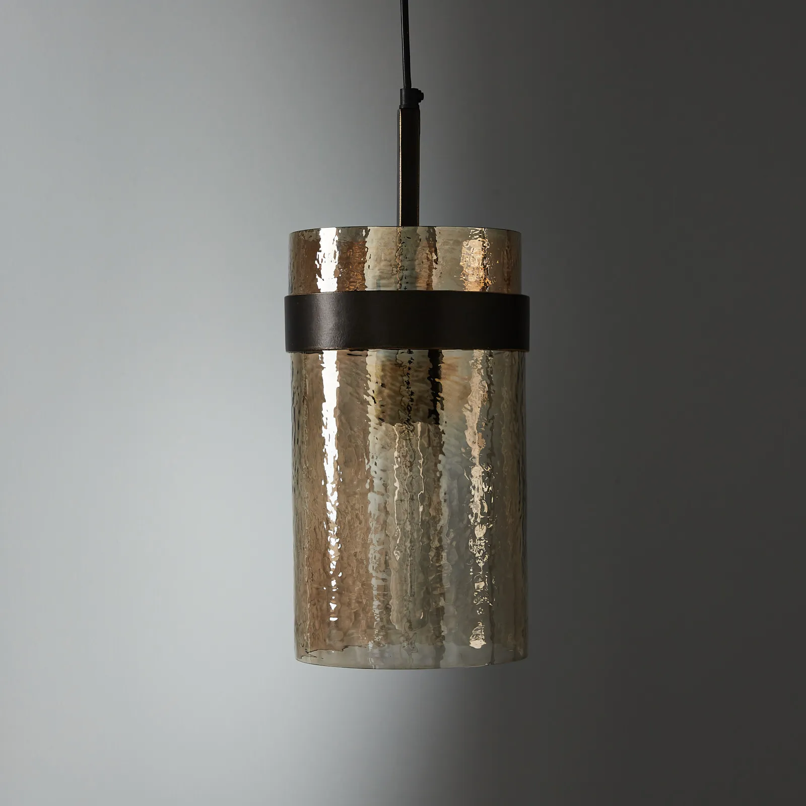 Kristoff Copper Brown Glass Gilded Dark Bronze Atrium Pendant