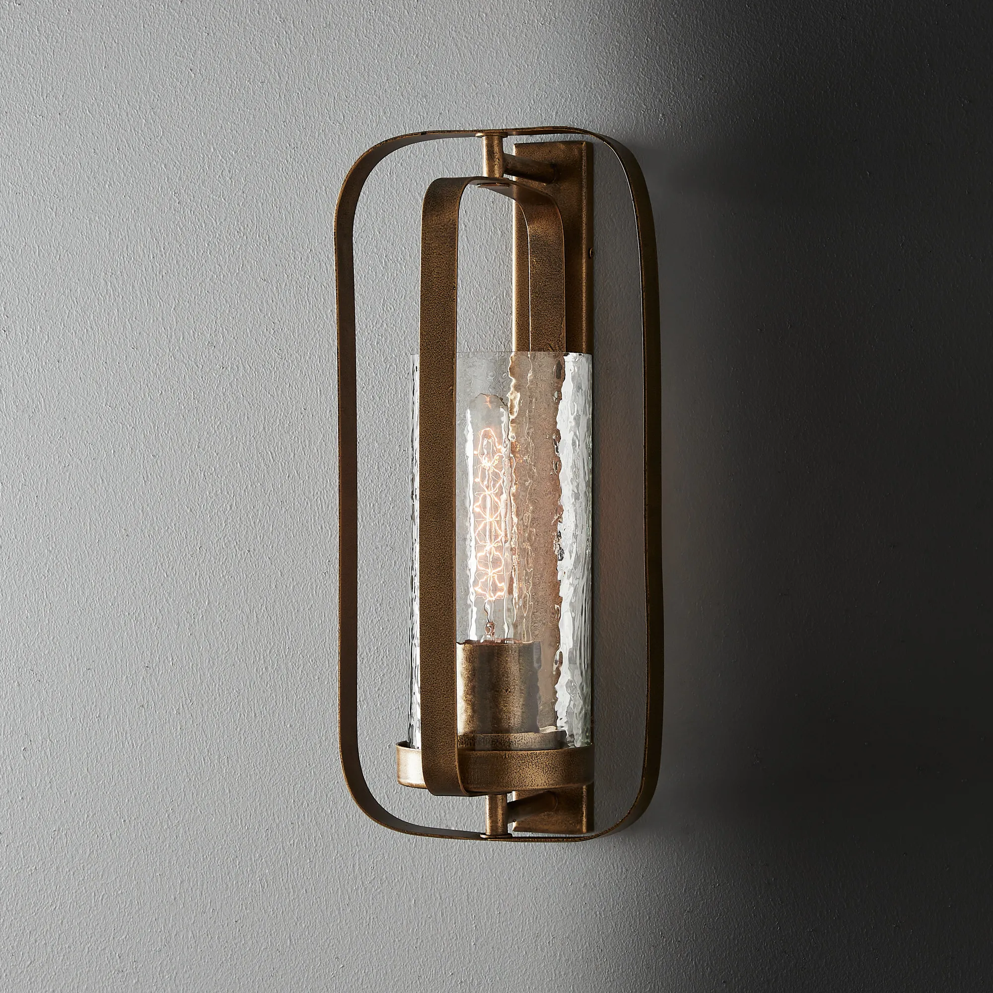 Felipe Antique Gold Metal Wall Light