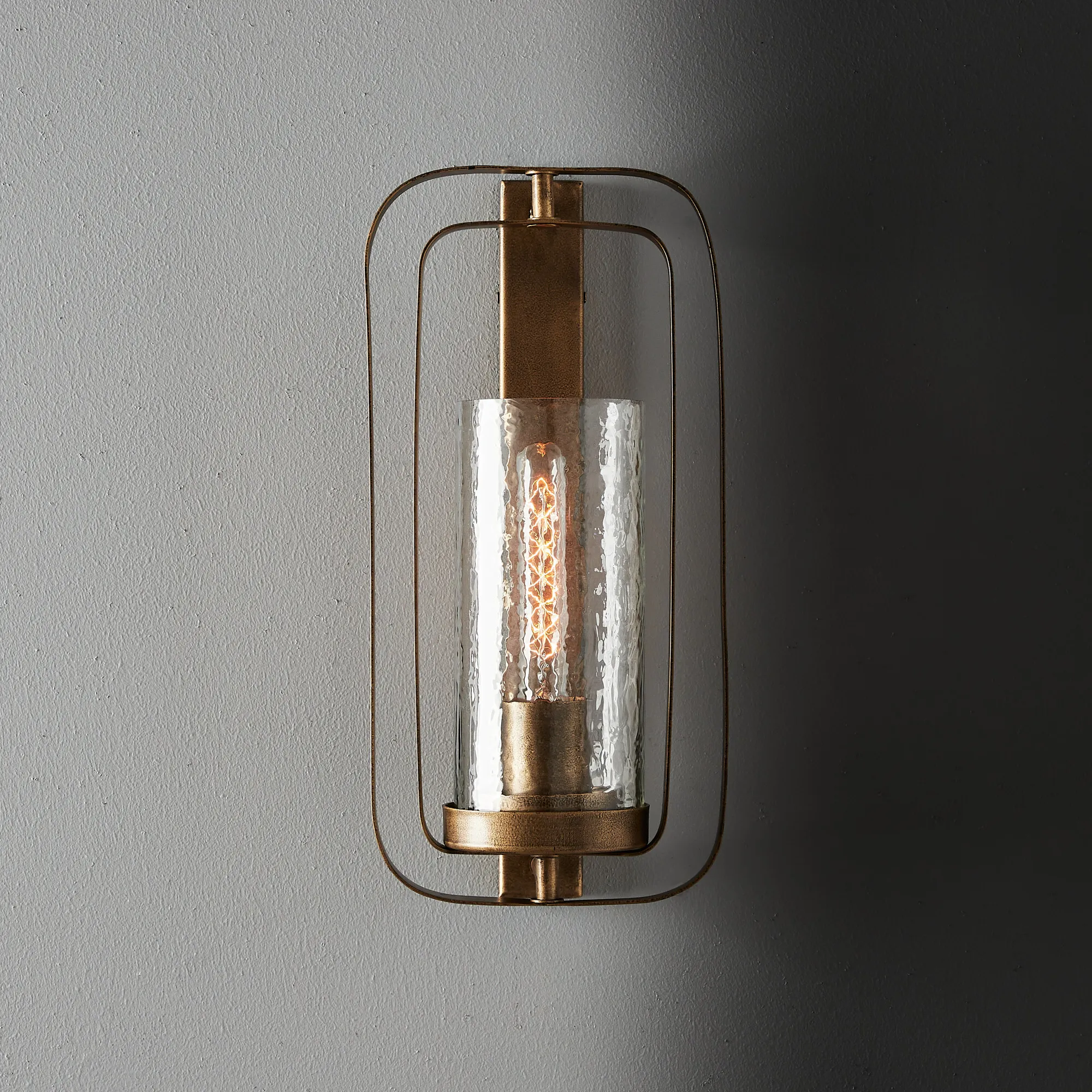 Felipe Antique Gold Metal Wall Light