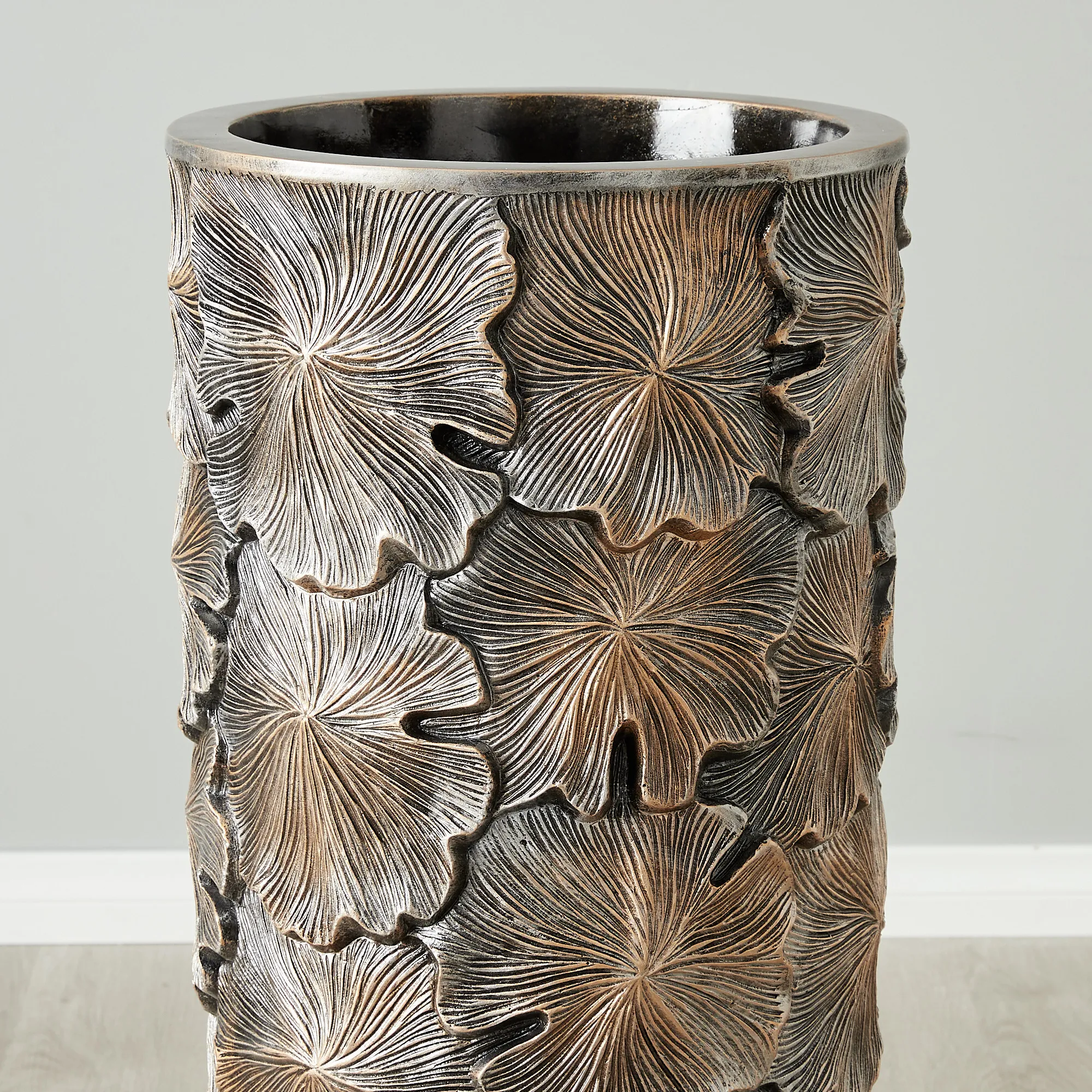 Posy Elongated Antique Gold Vase - Small