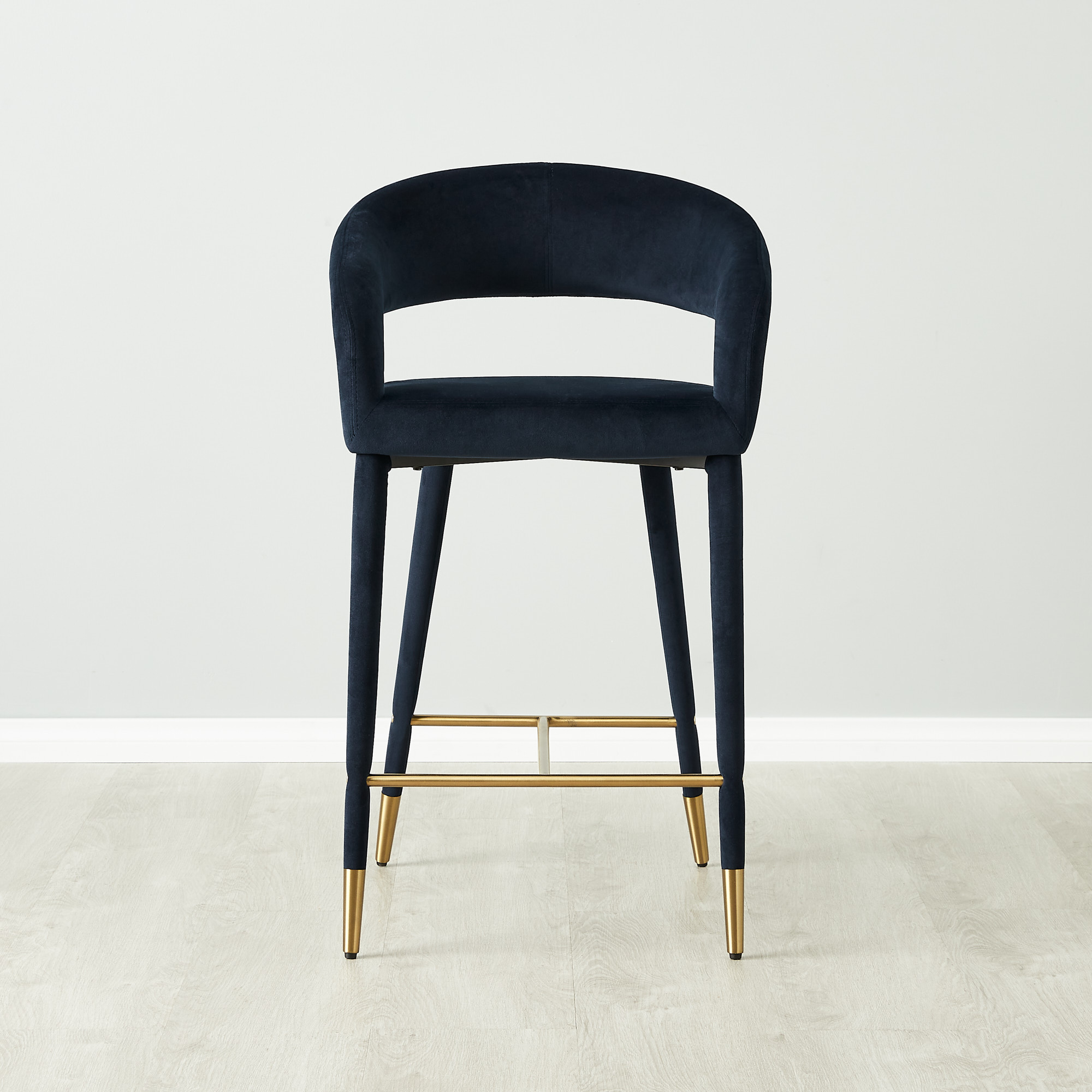 Moulin Midnight Navy Velvet 66 cm Counter Stool