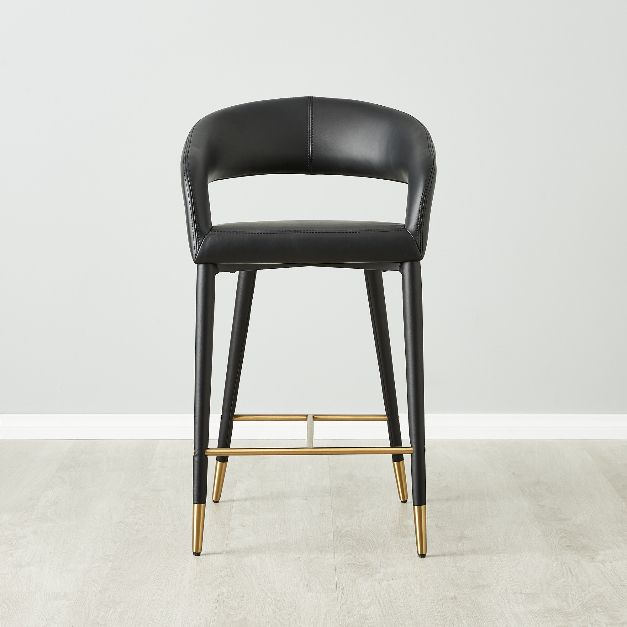 Moulin Black Vegan Leather 66 cm Counter Stool
