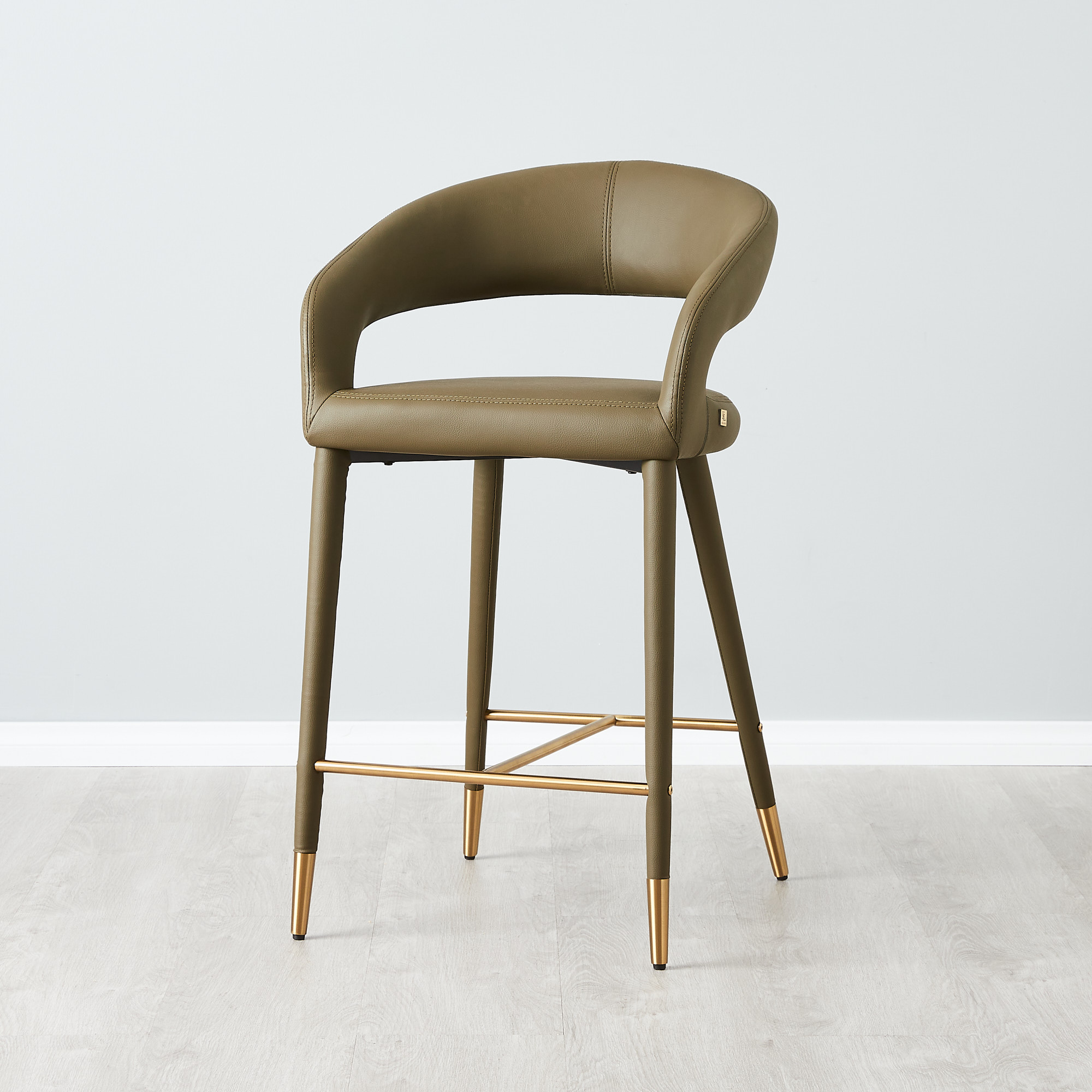 Moulin Sage Green Vegan Leather 66 cm Counter Stool