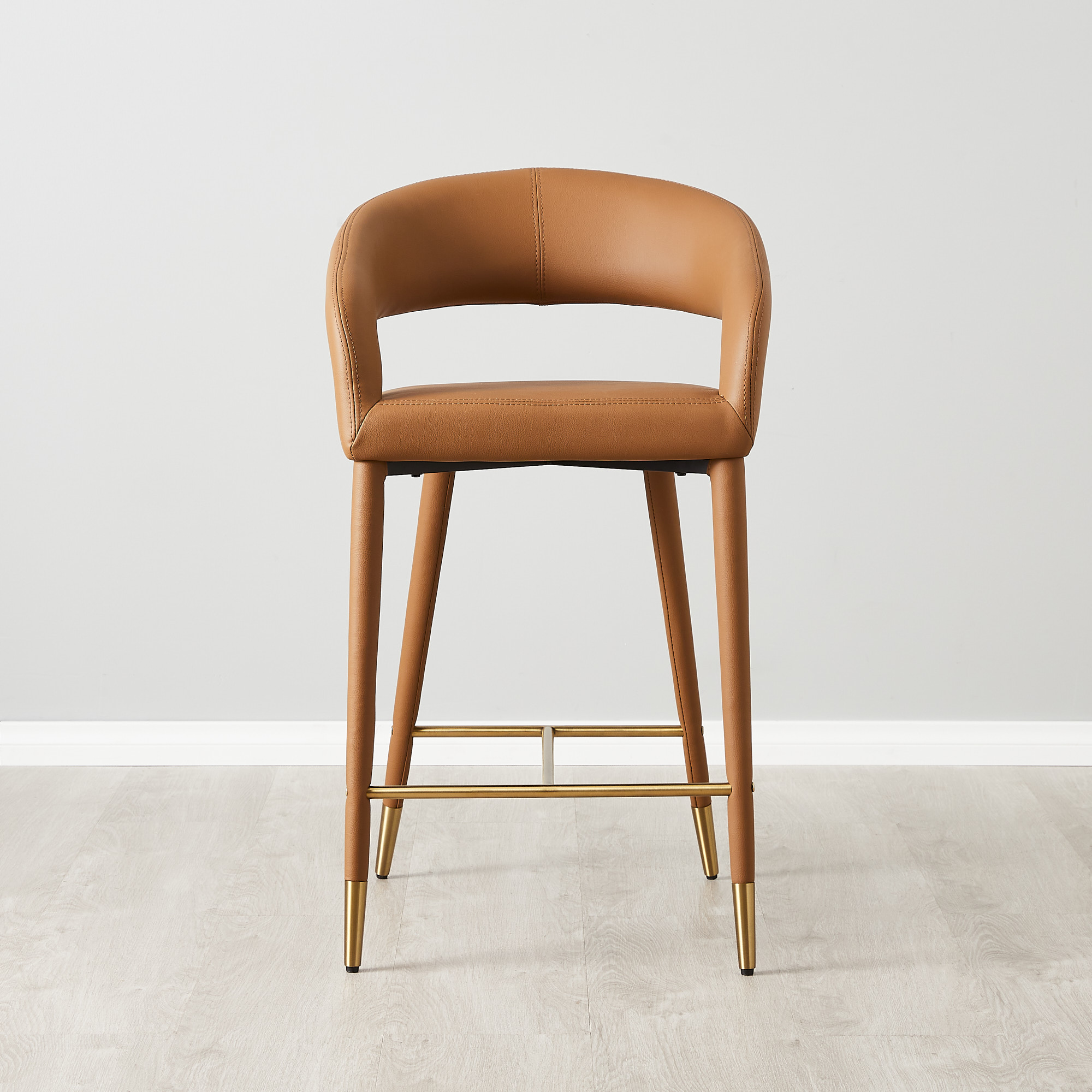 Moulin Walnut Vegan Leather 66 cm Counter Stool