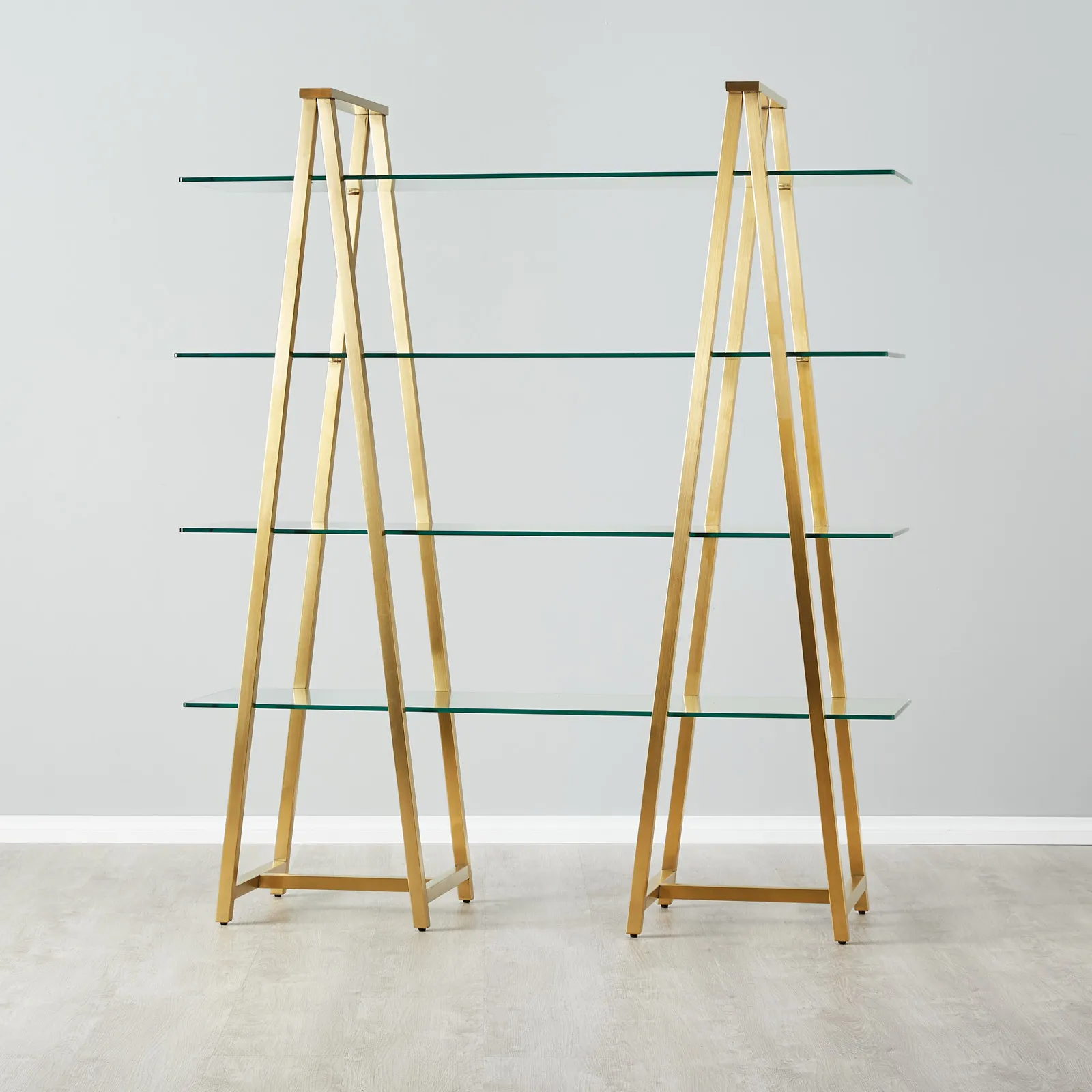 Paxton Brushed Gold Stainless Steel Shelf