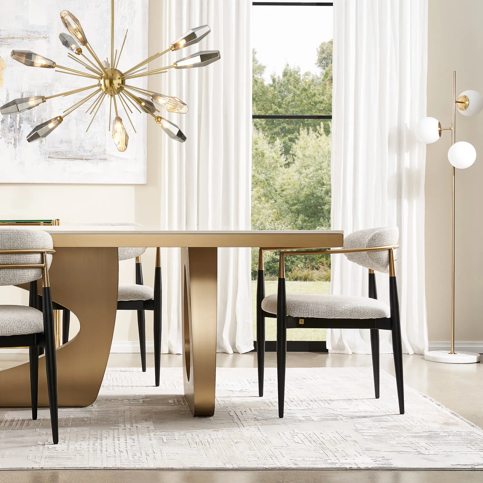 Dragonfly Smoke Grey Glass Chandelier 