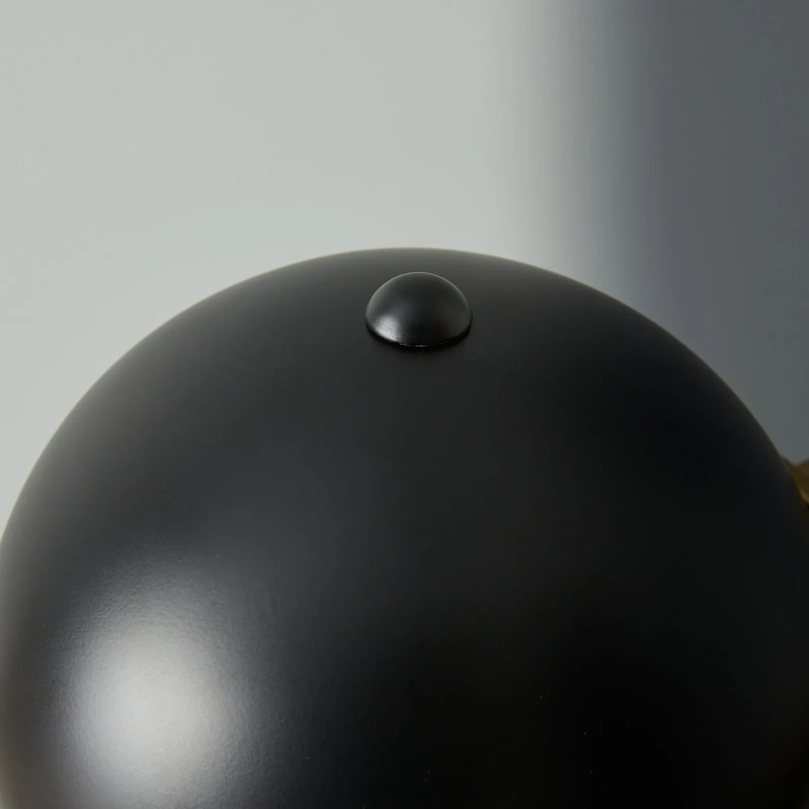 Carly Brushed Gold Metal Table Lamp Black Metal Shade