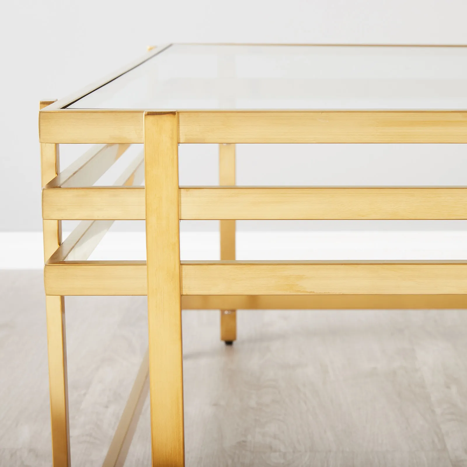 Grazia Brushed Gold Stainless Steel Coffee Table