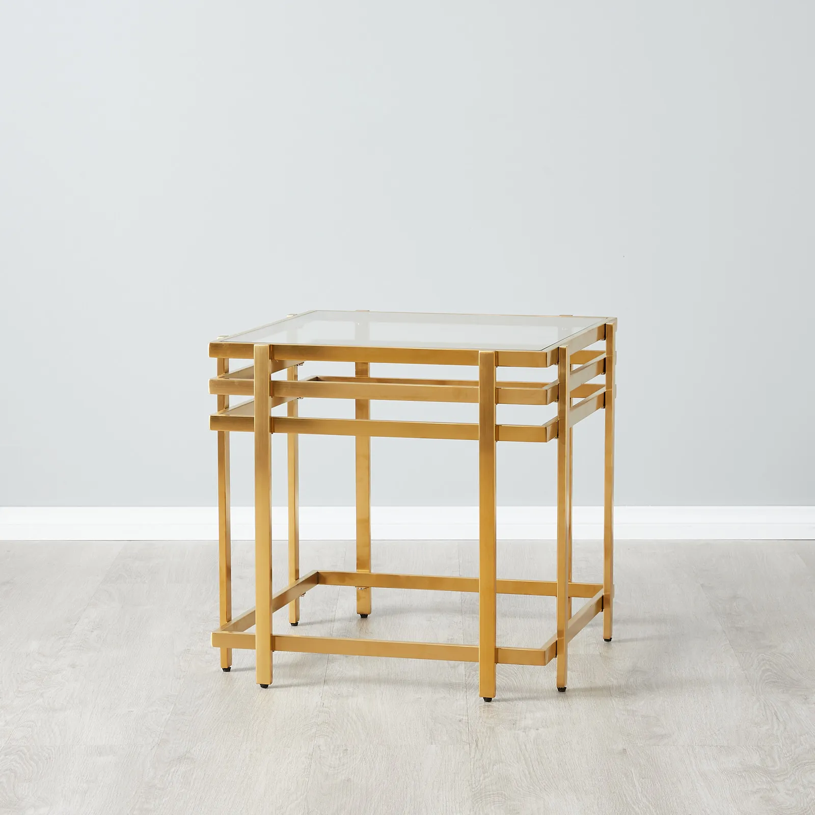 Grazia Brushed Gold Stainless Steel Side Table