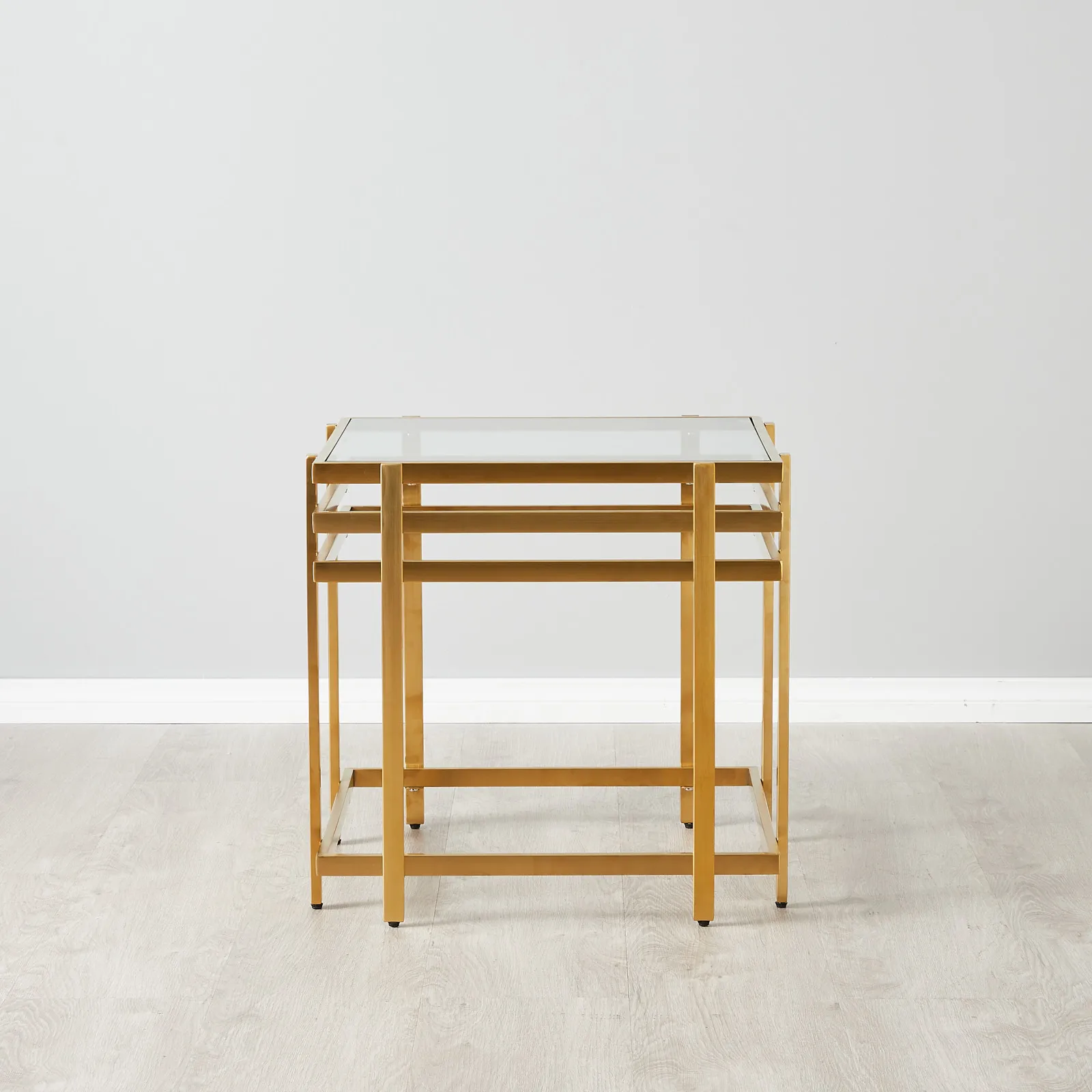 Grazia Brushed Gold Stainless Steel Side Table